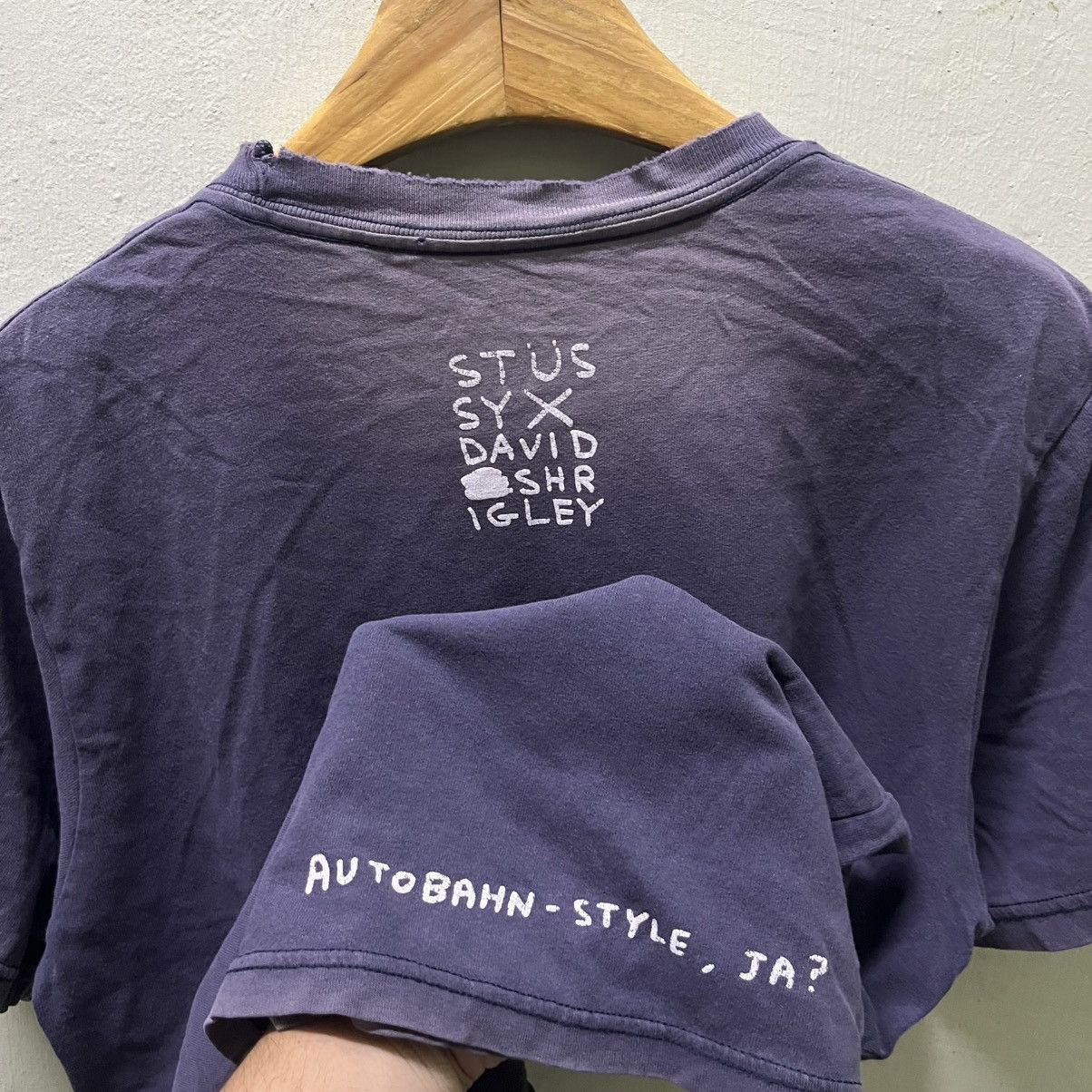 Stussy Rare Distressed Stussy X David Shrigley Tees Size US S / EU 44-46 / 1 - 8 Thumbnail