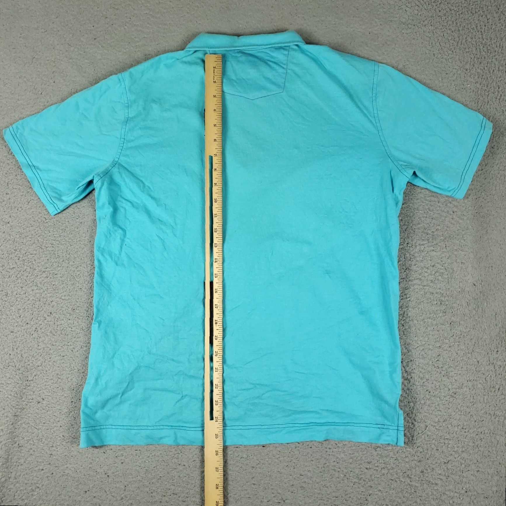 Robert Graham Robert Graham Polo Shirt Men Medium Blue Solid Short Sleeve Button Collared Classic American 90s Style Mens Polo Shirt Size US M / EU 48-50 / 2 - 4 Thumbnail