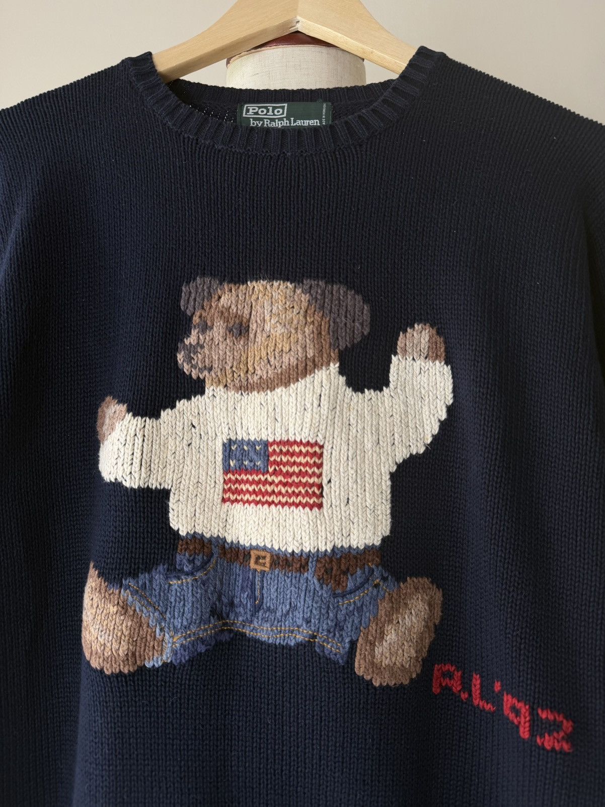 Polo Ralph Lauren RARE!! 80-90’s POLO BEAR RL’92 RALPH LAUREN KNITWEAR Size US S / EU 44-46 / 1 - 3 Thumbnail