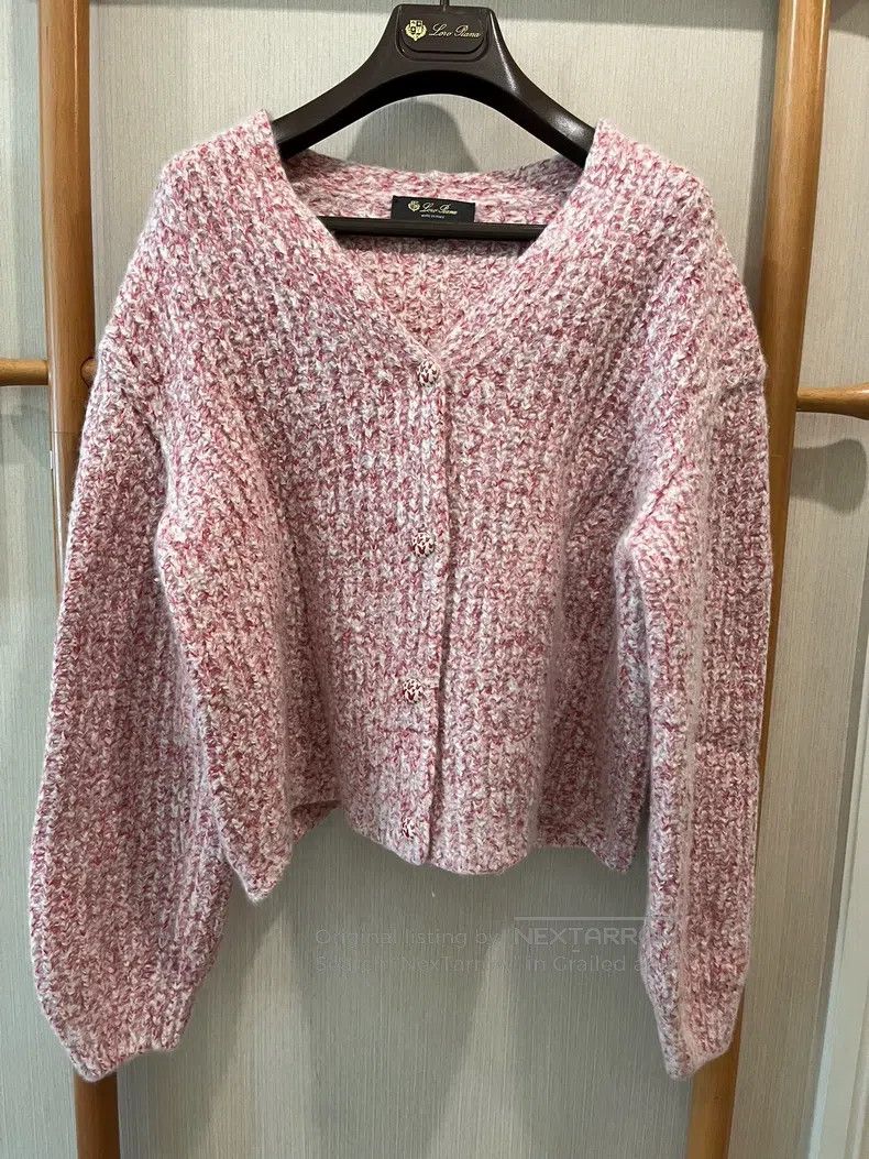 Loro Piana Pink cashmere open cardigan jacket