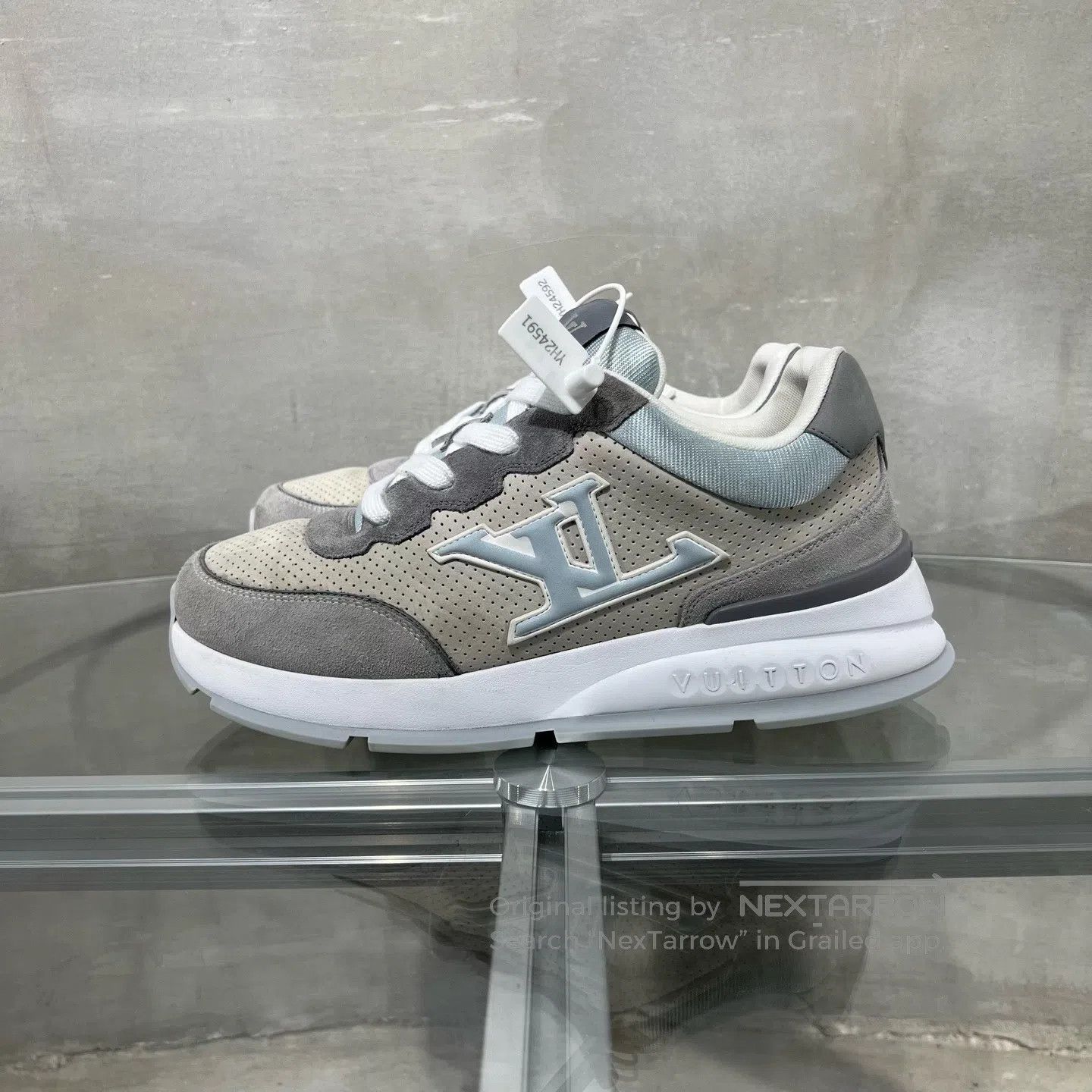 Louis Vuitton Louis Vuitton Classic gray velvet sneakers Size US 8 / EU 41 - 3 Thumbnail