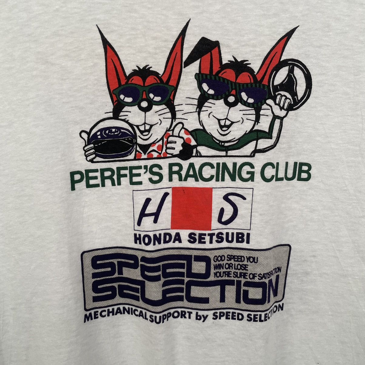 Japanese Brand × Vintage Vintage 80s Perfe's Racing Club Honda Setsubi Rally T Shirt Size US M / EU 48-50 / 2 - 2 Thumbnail