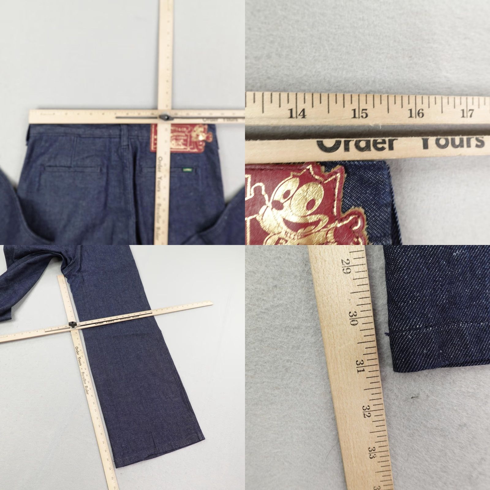 Levi's Levi's Womens 29 Blue Denim Felix The Cat Wide-Leg Baggy Pants Size 29" - 8 Thumbnail