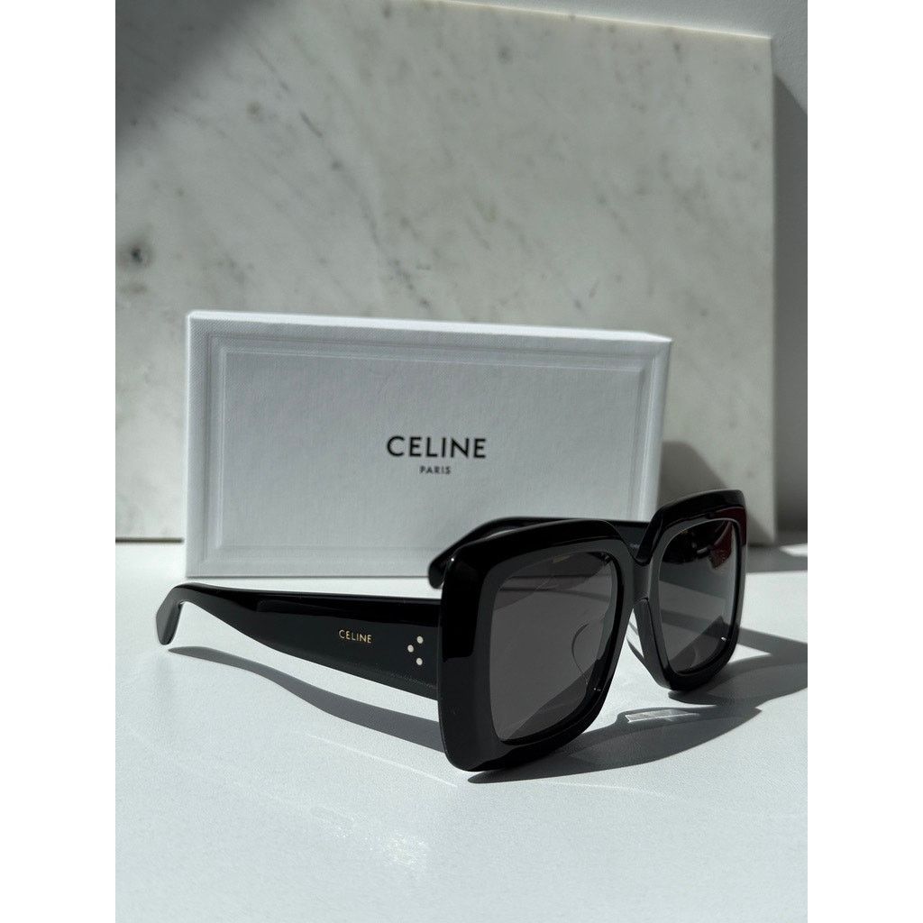 Celine NEW Celine CL40263F 3 Dots Square Sunglasses in Black Size ONE SIZE - 4 Thumbnail