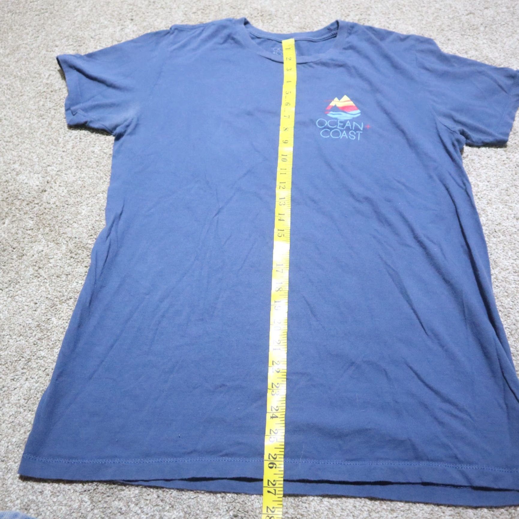 Vintage Ocean & Coast T-Shirt Men's Short Sleeve Hiking Camping Blue Adult M Graphic Print American Size US M / EU 48-50 / 2 - 7 Thumbnail