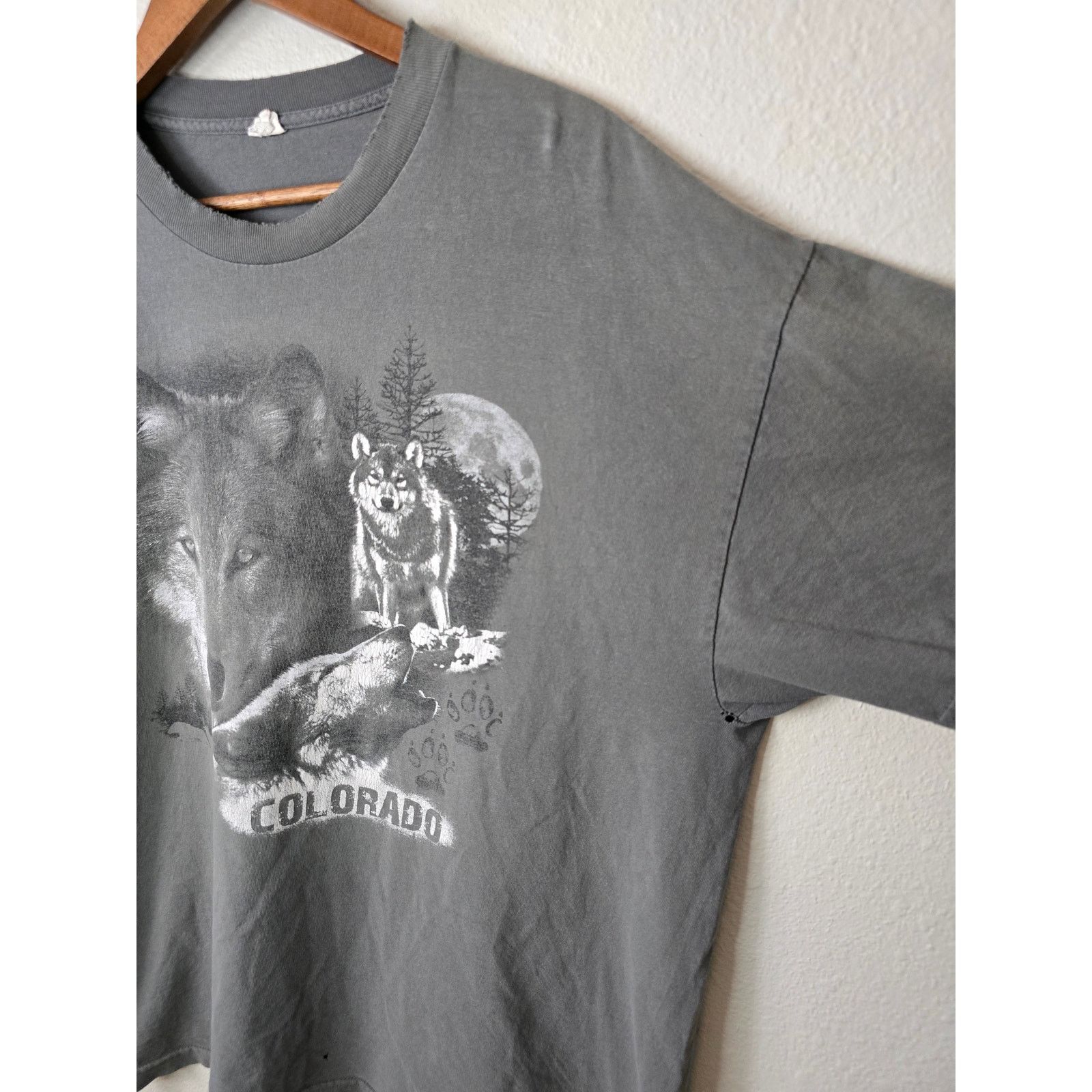 Other Wolf Colorado Animal Short Sleeve Gray Distressed XL Tee Size US XL / EU 56 / 4 - 2 Thumbnail