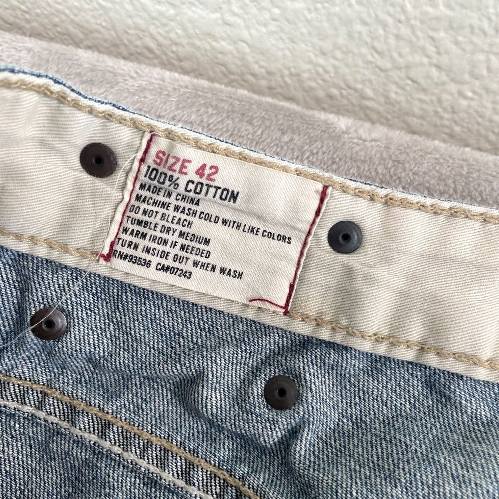 Ecko Unltd. VINTAGE Ecko Jeans Men 42x33 Denim Blue Embroidered Grail 5-Pocket 33 Inseam Wide-Leg Grail Mens Size US 42 / EU 58 - 2 Thumbnail
