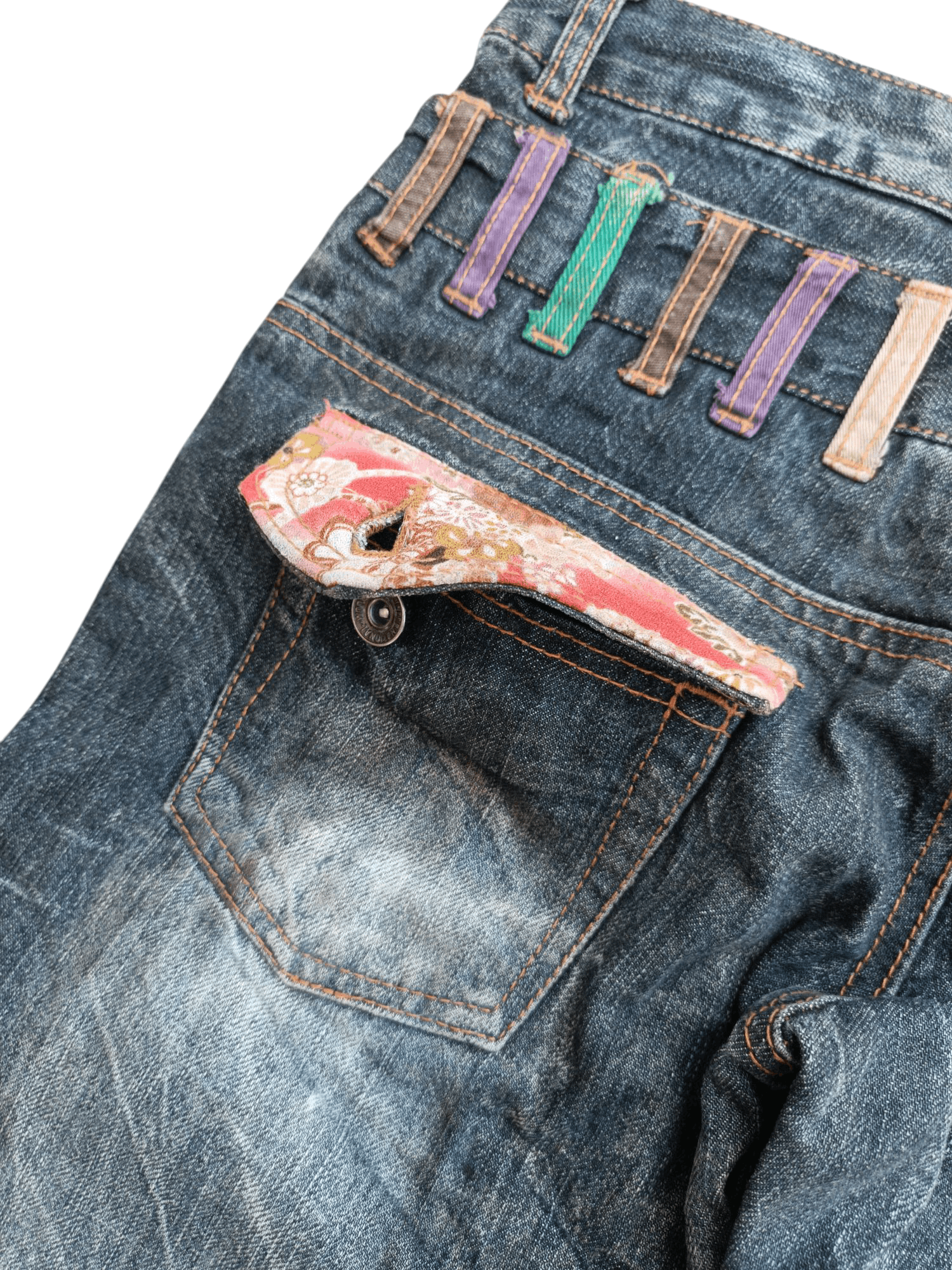 Hysteric Glamour × Japanese Brand × PPFM SICK🔥Nylaus Double Waist Floral Theme Denim E266 Size US 30 / EU 46 - 13 Thumbnail