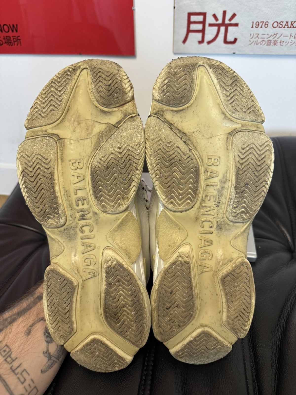 Balenciaga Balenciaga Triple S Biege Oversize Designer Shoes Luxury Size US 12 / EU 45 - 12 Thumbnail