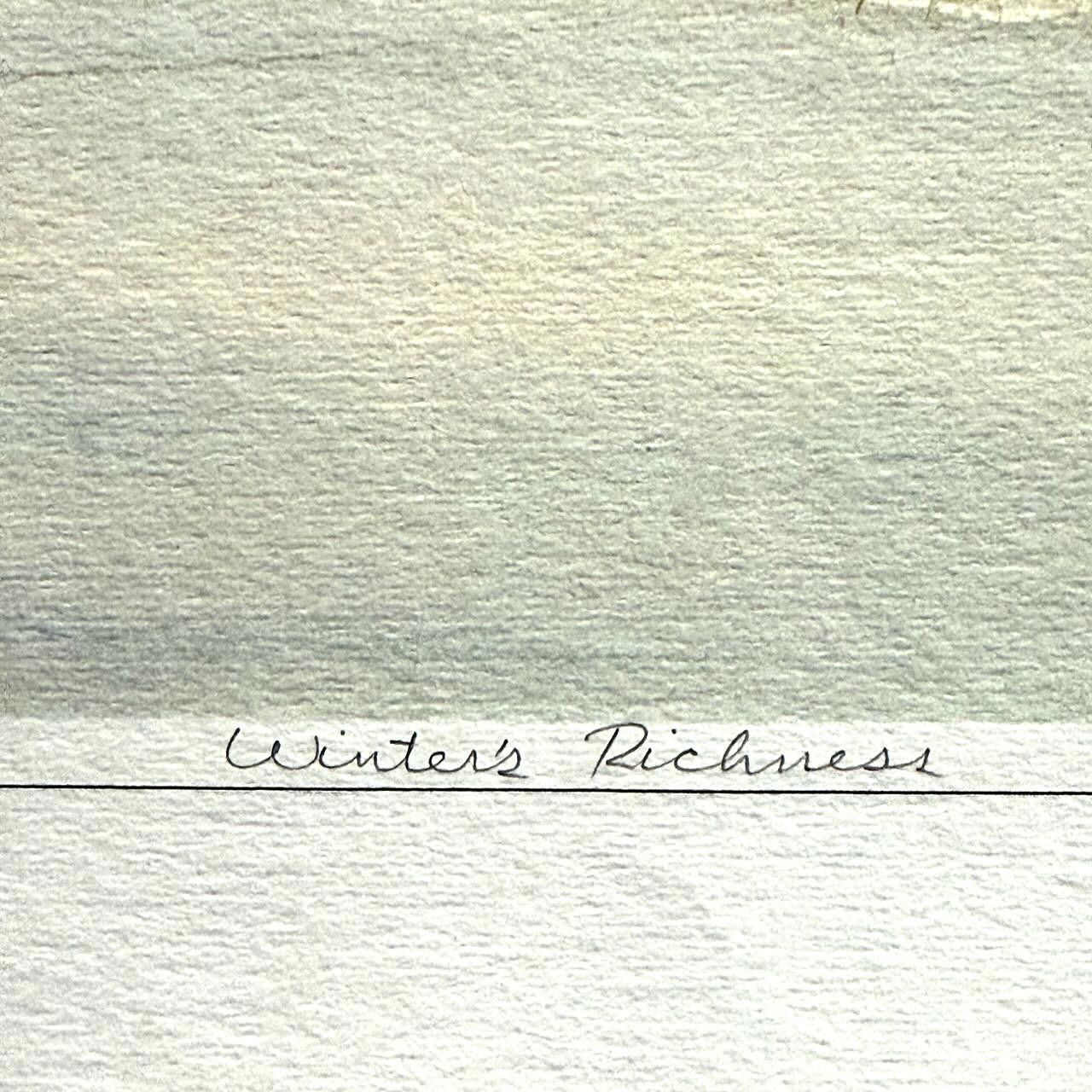 Designer "Winter Richness" Fine Art Lithograph SIGNED 1977 /1000 Size ONE SIZE - 6 Thumbnail