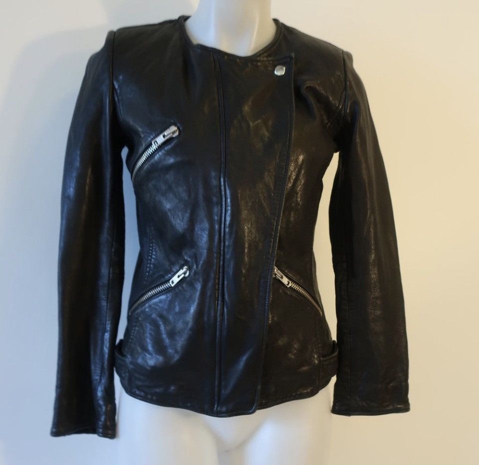 Isabel Marant Etoile Isabel Marant Etoile Black Leather Moto Jacket 36 US/4 Size XS / US 0-2 / IT 36-38 - 4 Thumbnail