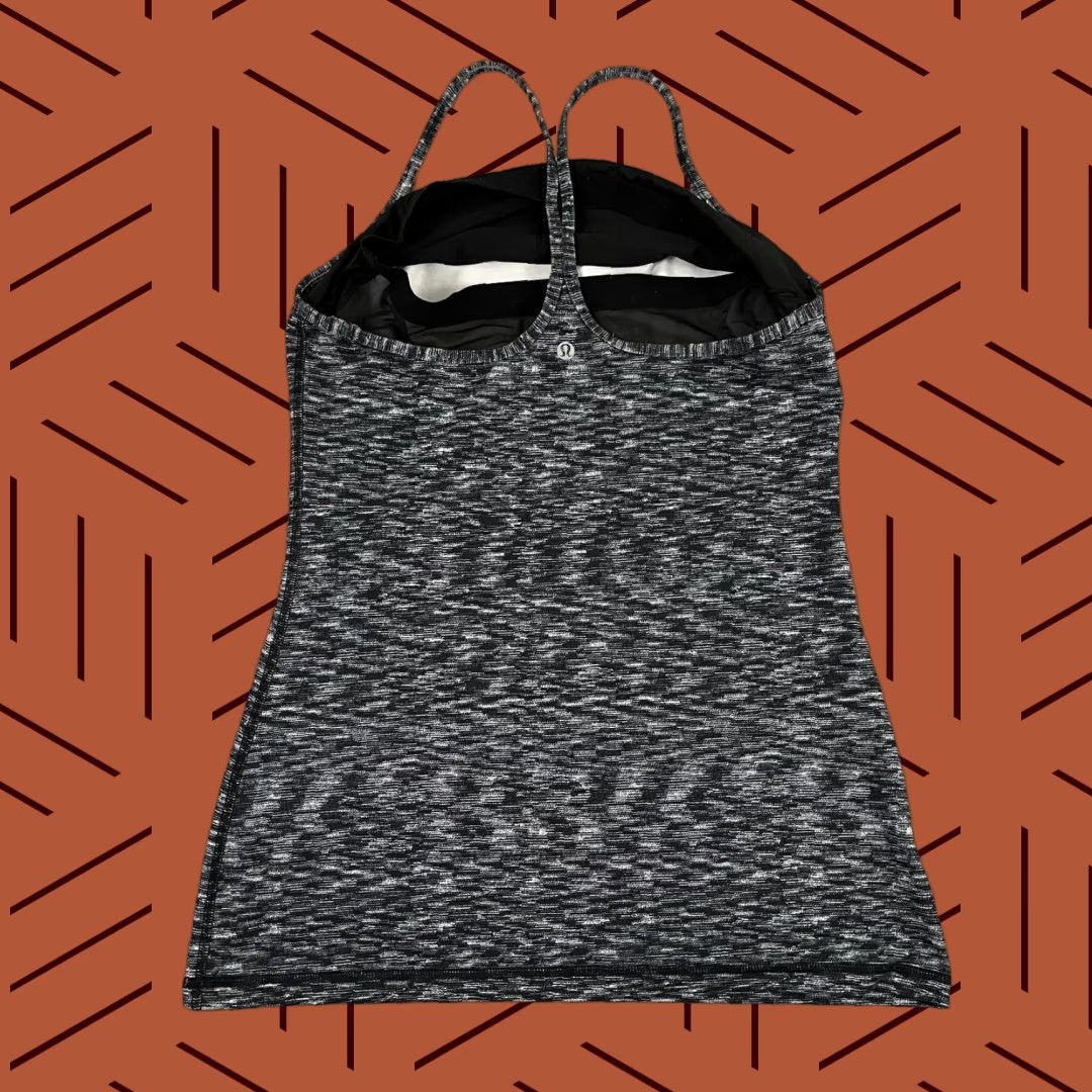 Lululemon Lululemon Power Y Tank Top Womens Size 2/4 Gray Black Racerback Light Support Size S / US 4 / IT 40 - 1 Thumbnail