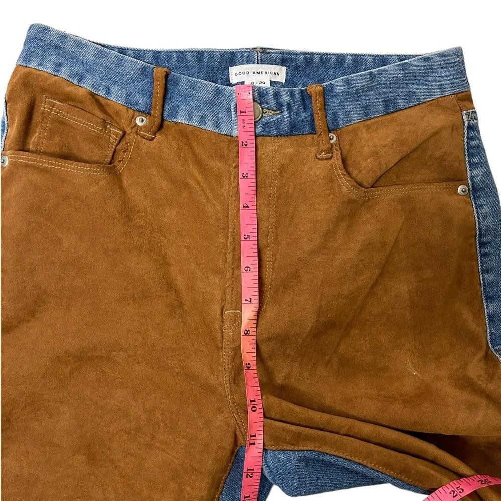Designer Good American l Icon Suede Mixing Jeans 28/8 Size 28" / US 6 / IT 42 - 7 Thumbnail
