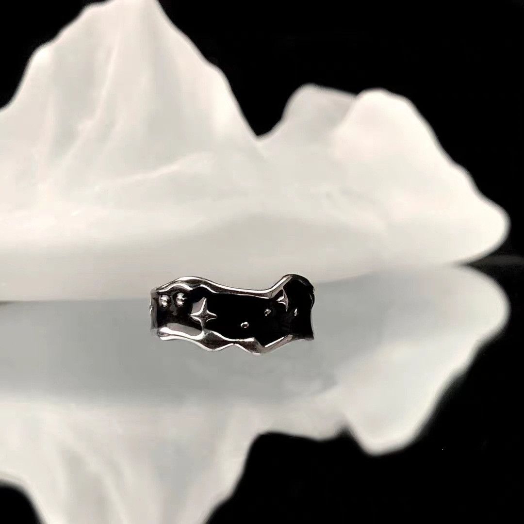 Japanese Brand × Jewelry Irregular Star Black Ring Size ONE SIZE - 1 Thumbnail