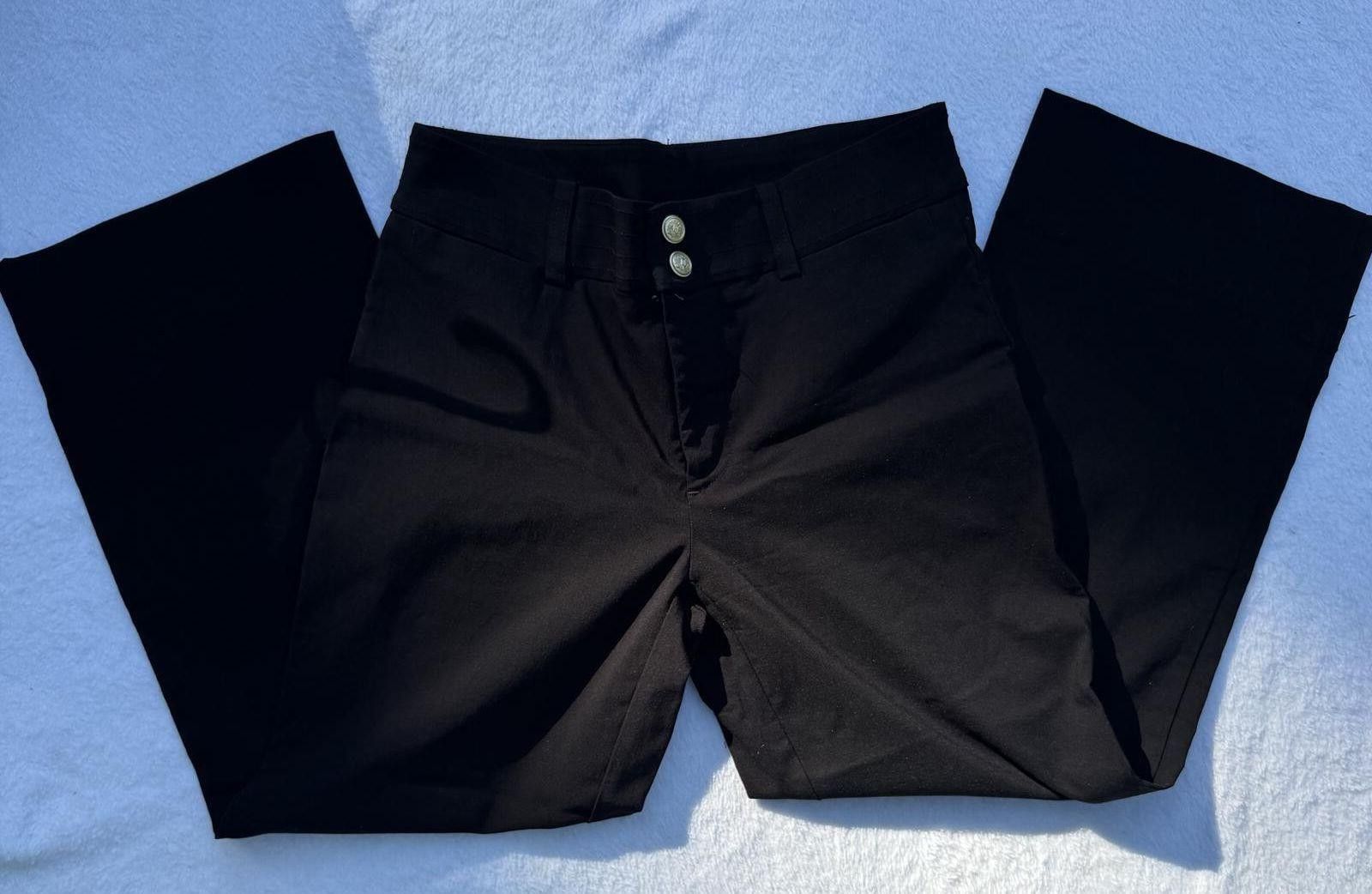 Chicos Chico's Black Wide Leg Crop Pants Size 2 Size 26" / US 2 / IT 38 - 1 Thumbnail
