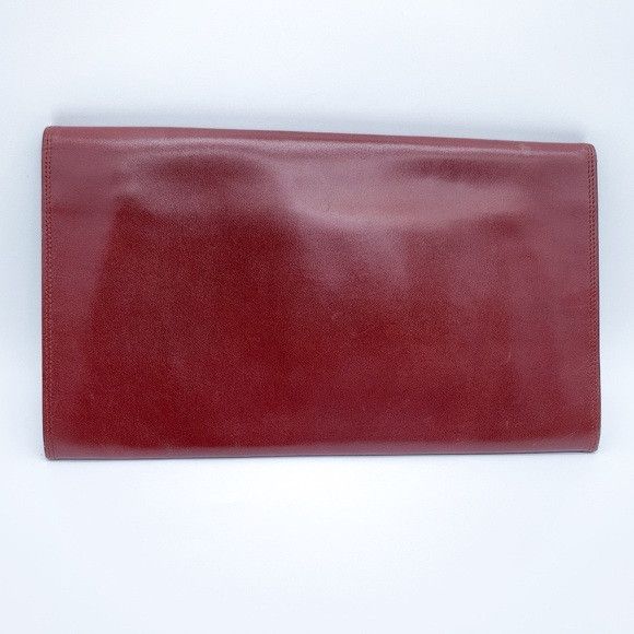Cartier Cartier Deep Red Leather Envelope Clutch Size ONE SIZE - 3 Thumbnail