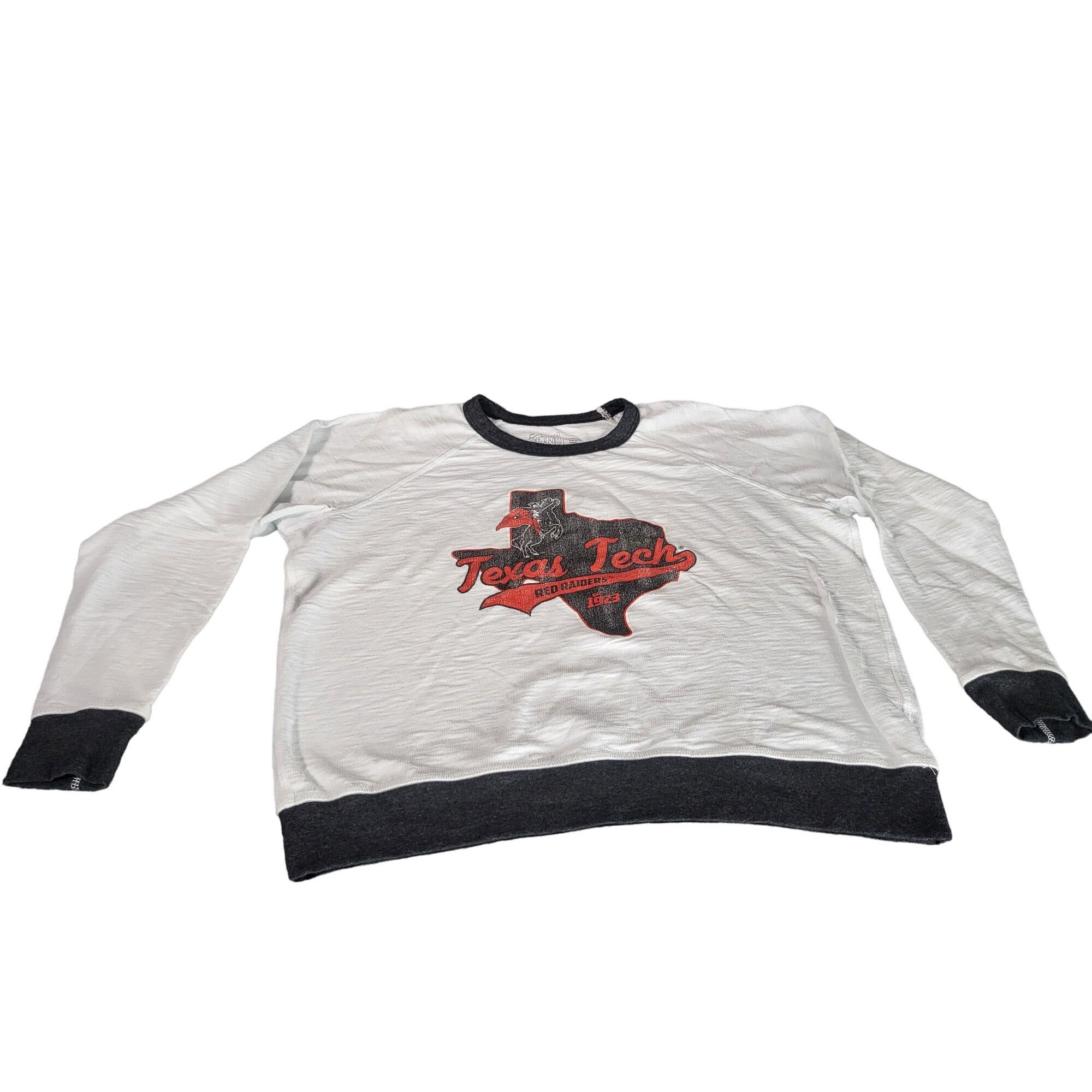 NCAA Texas Tech Red Raiders Cropped Sweatshirt Women Sz L Retro B Size L / US 10 / IT 46 - 1 Thumbnail