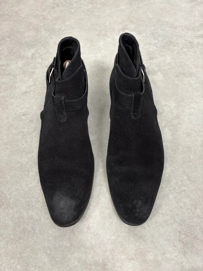 Saint Laurent Paris AW2013 Saint Laurent Black Mid Suede Leather Boots Size US 9 / EU 42 - 2 Thumbnail