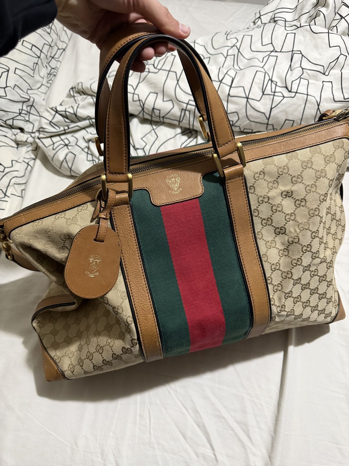 Gucci Gucci Brown Monogram Travel Bag Size ONE SIZE - 1 Thumbnail