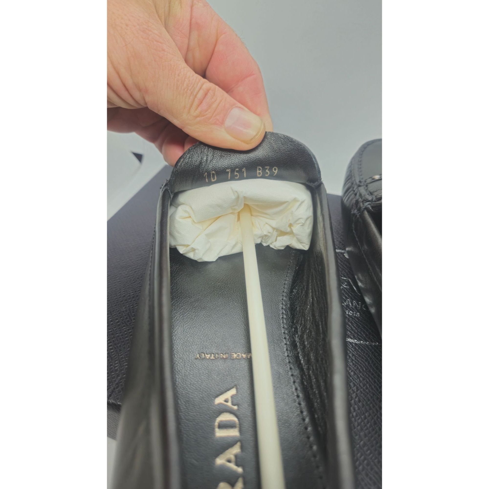 Prada Prada Womens Black Leather Studded Loafers Size 39 original Size US 9 / IT 39 - 5 Thumbnail