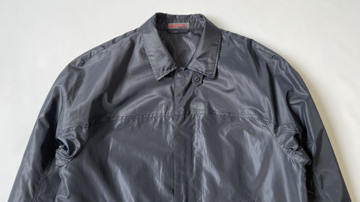 Prada Dark Blue Nylon Zip Mac Jacket Size US M / EU 48-50 / 2 - 2 Thumbnail