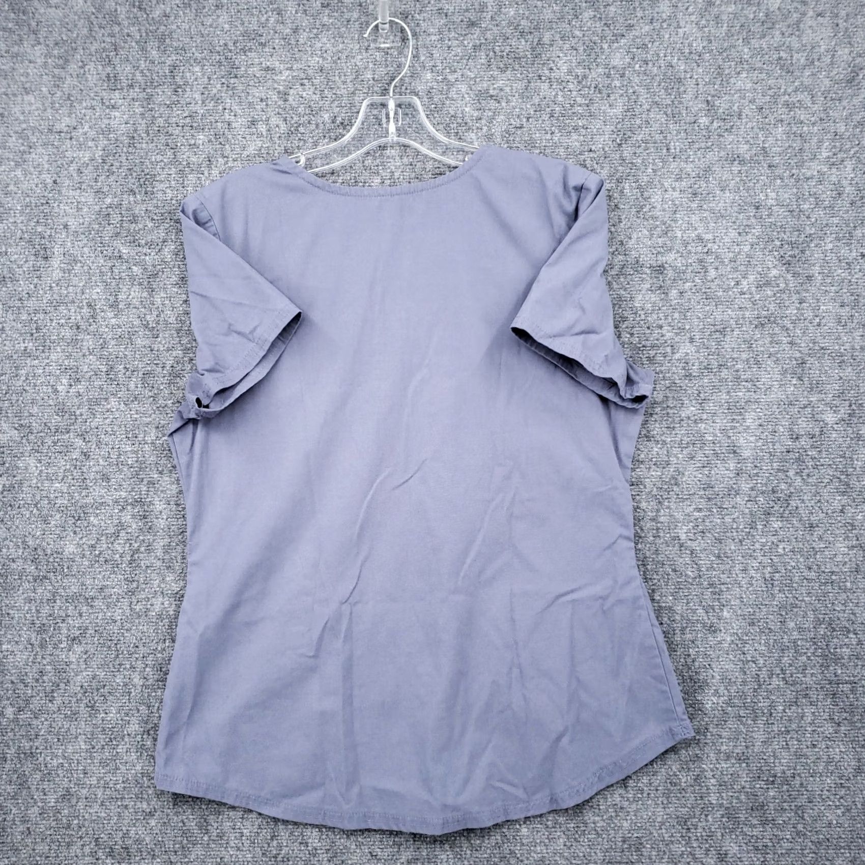 Vintage Scrubstar Scrub Top Womens S Small Gray Medical Premium Scrubwear Short Sleeves Size S / US 4 / IT 40 - 2 Thumbnail