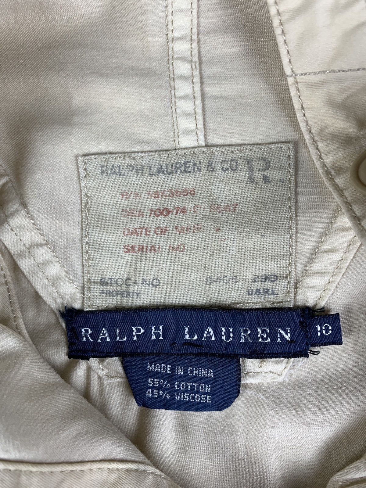 Ralph Lauren 2000s Ralph Lauren Beige Long Button Rain Parka Jacket Size M / US 6-8 / IT 42-44 - 6 Thumbnail