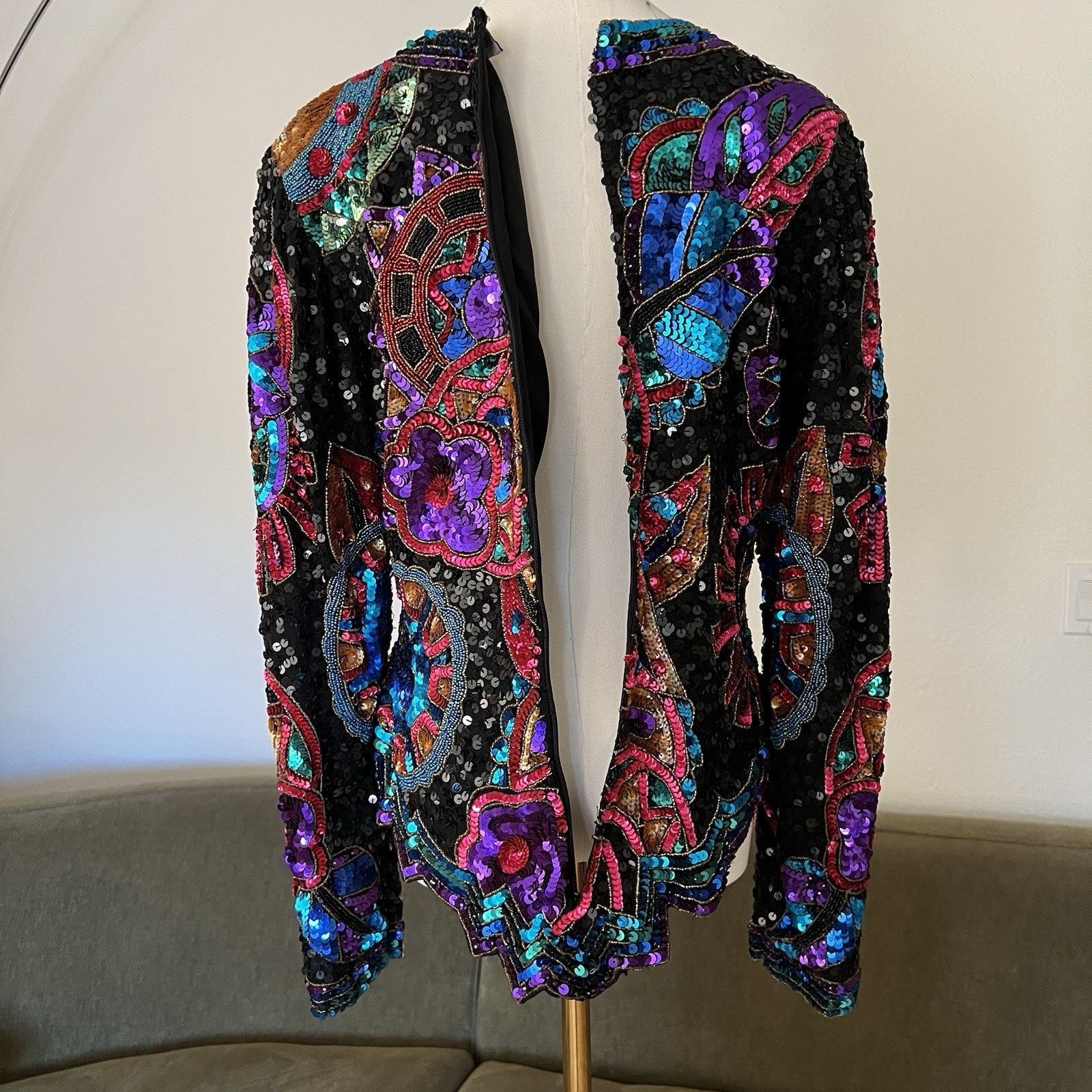 Other Laurence Kazar Top (L) 80s Glam Sequin Beaded Maximalist Size L / US 10 / IT 46 - 11 Thumbnail