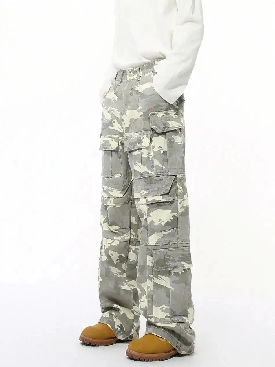 Japanese Brand Retro loose camouflage pocket jeans Size US 32 / EU 48 - 6 Thumbnail