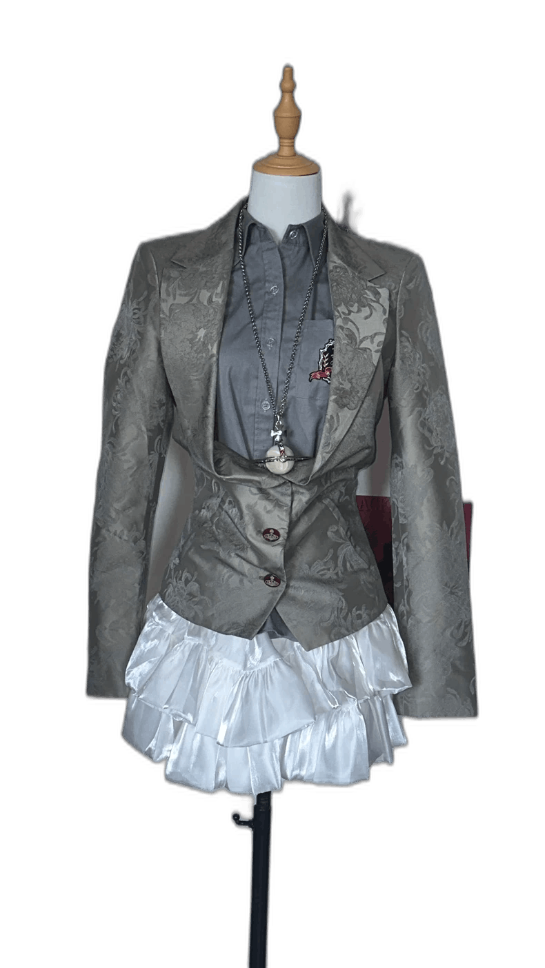 Vivienne Westwood Vivienne Westwood Silver Brocade Blazer - dmc Size M / US 6-8 / IT 42-44 - 1 Thumbnail