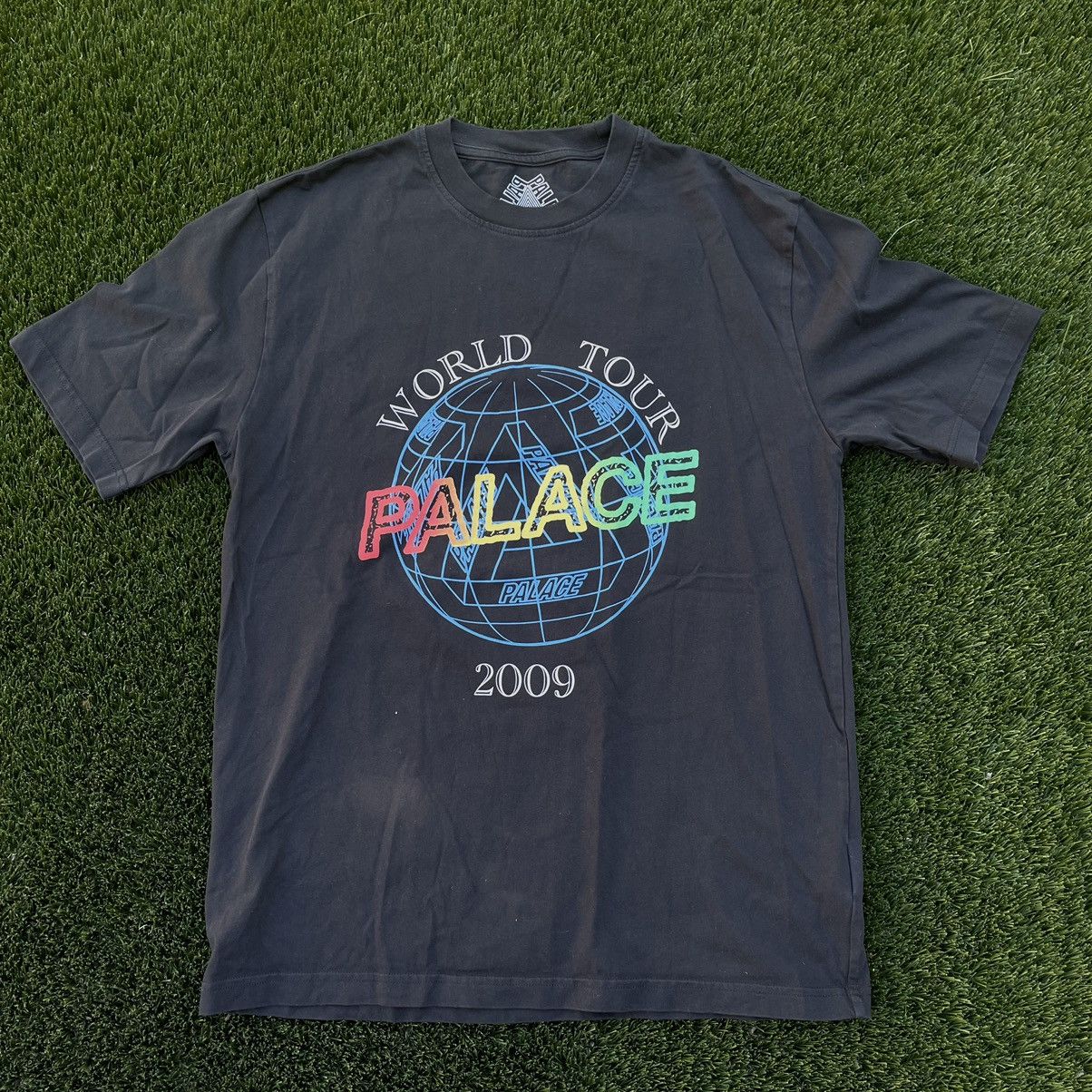 Palace World Tour T Shirt Black | Grailed