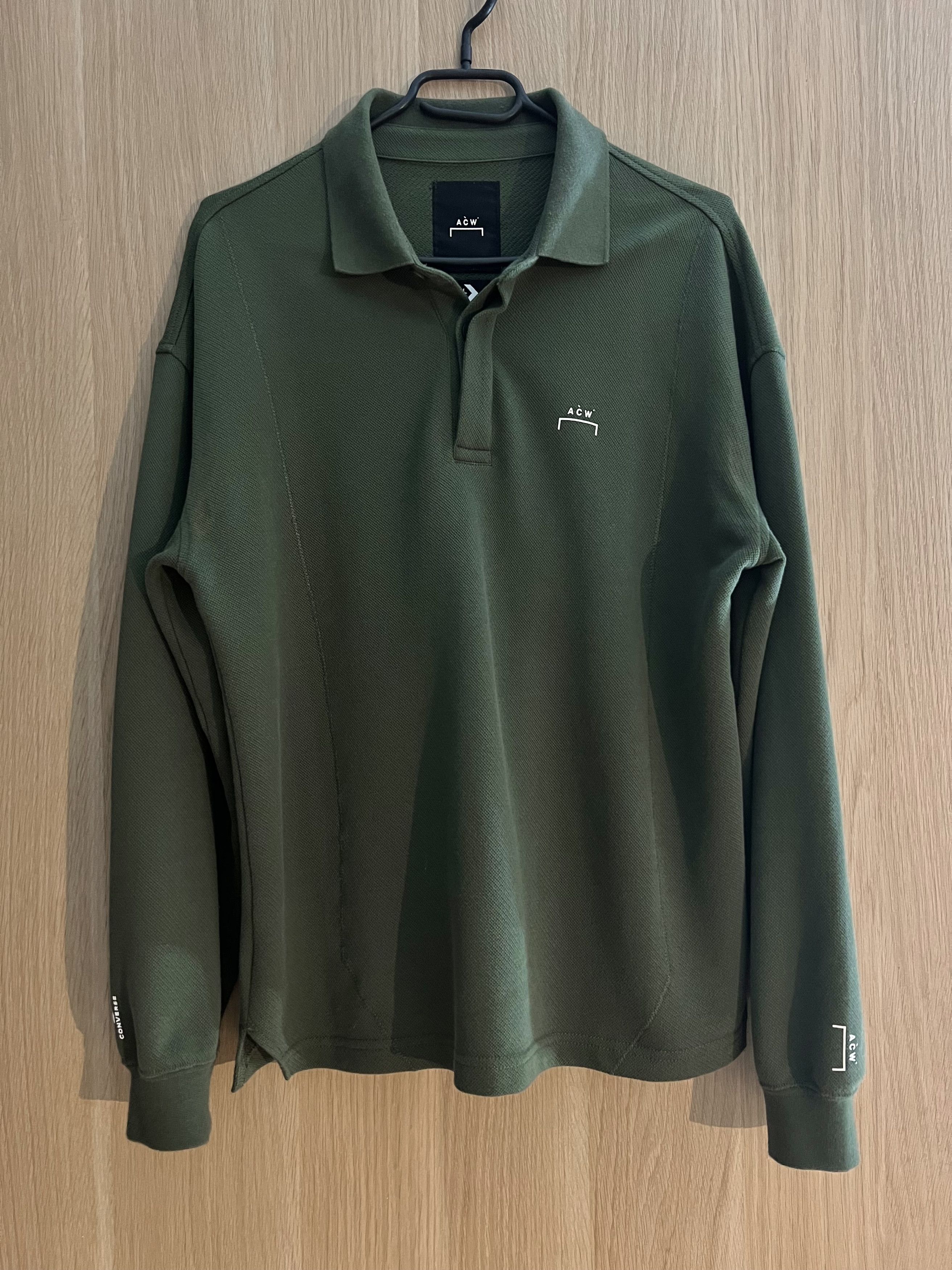 A-COLD-WALL* × Converse A Cold Wall x Converse Longsleeve Polo Green T-Shirt Size US S / EU 44-46 / 1 - 1 Thumbnail