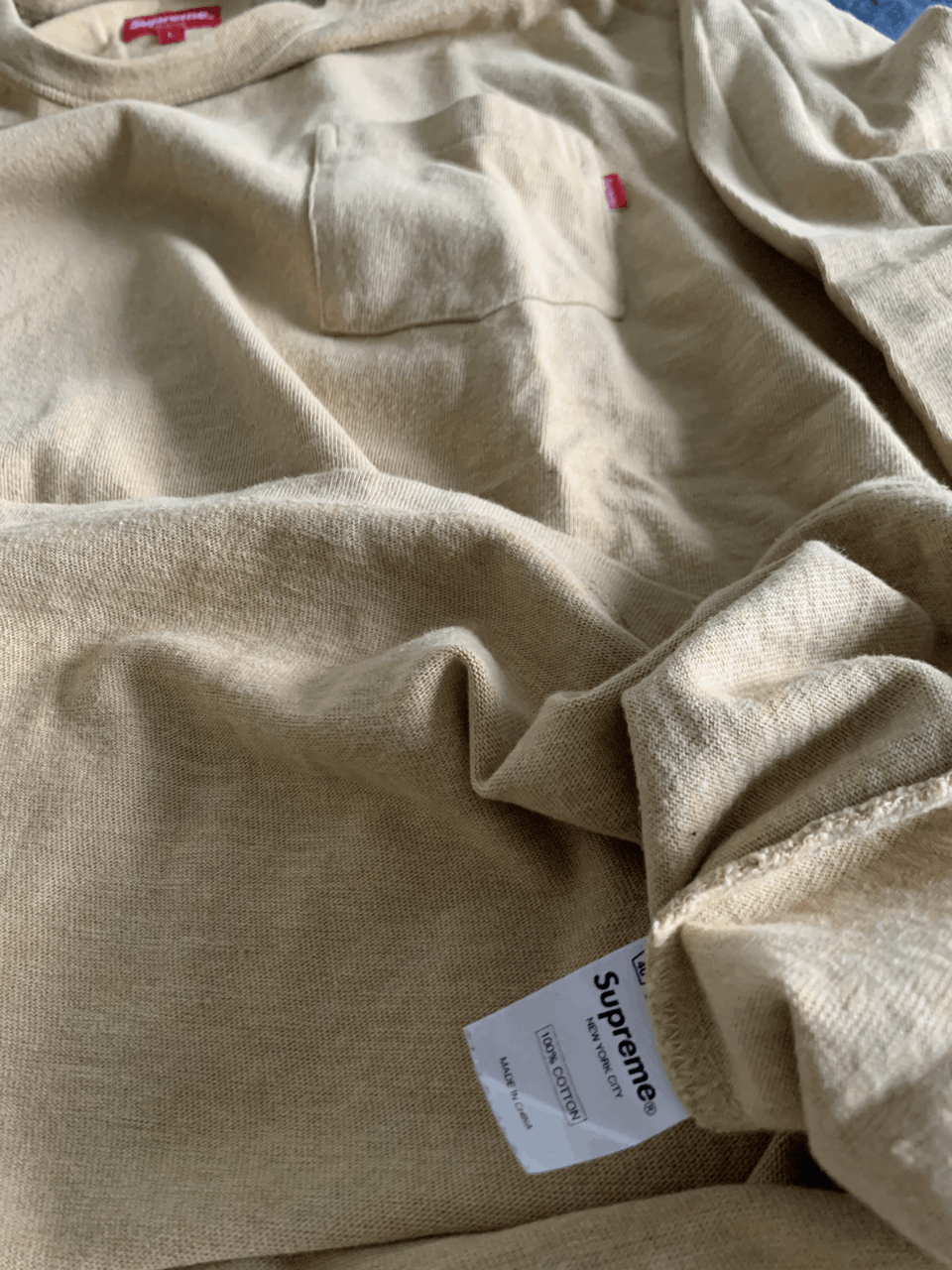 Supreme Supreme L/S Tee Khaki Size US L / EU 52-54 / 3 - 3 Thumbnail