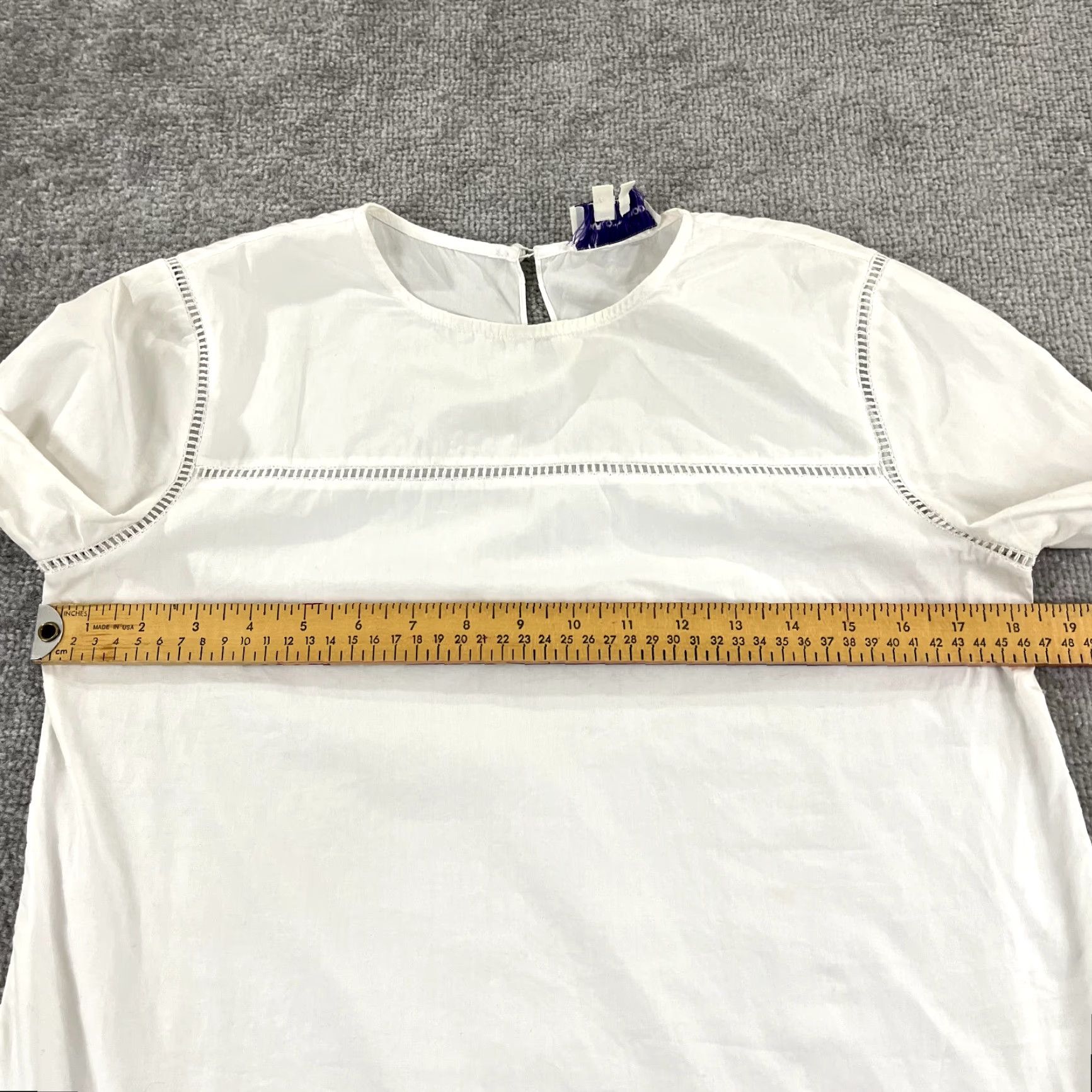 Bell CHARLOTTE BRODY Top Womens Small White Blouse Shirt Bell Sleeve Pullover Size S / US 4 / IT 40 - 4 Thumbnail