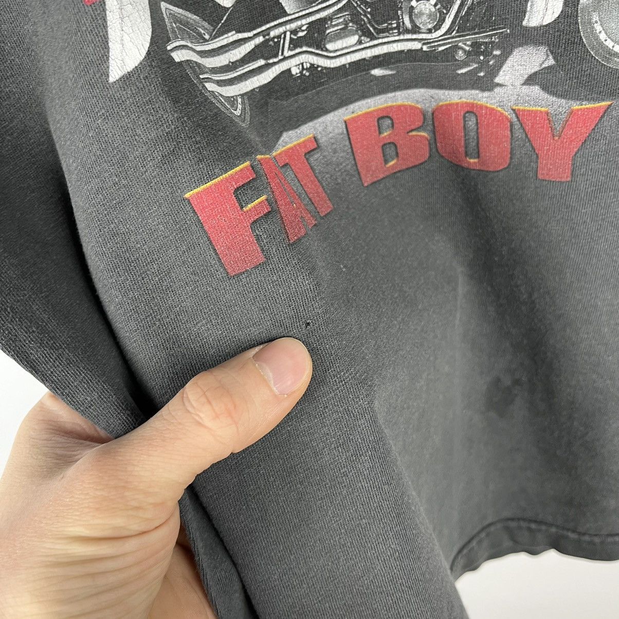 Harley Davidson Vintage Harley Davidson Fatboy rare sunfaded T Shirt 90’s Size US M / EU 48-50 / 2 - 7 Thumbnail