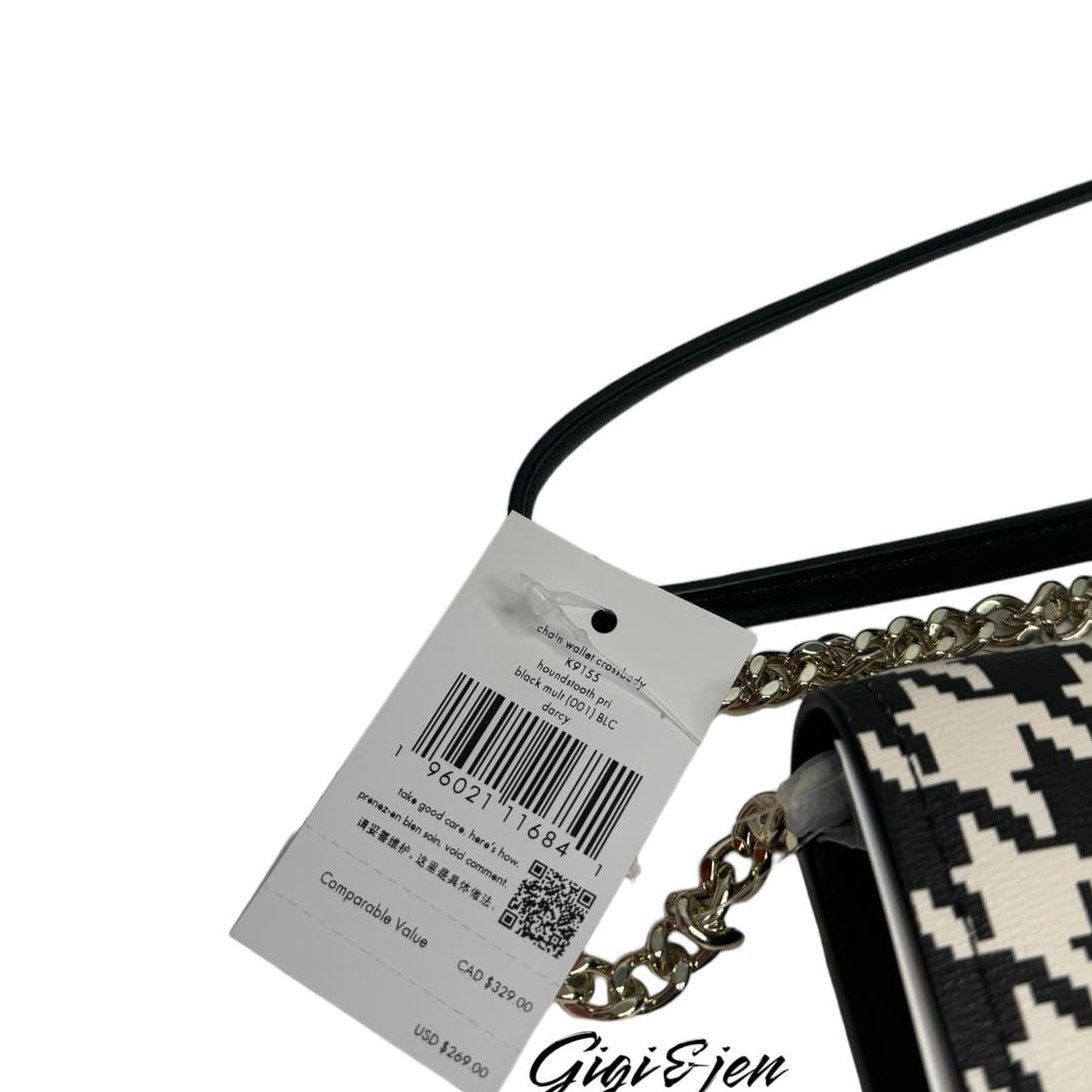 Kate Spade Kate Spade Darcy Chain Wallet Crossbody Clutch houndstooth Size ONE SIZE - 10 Thumbnail