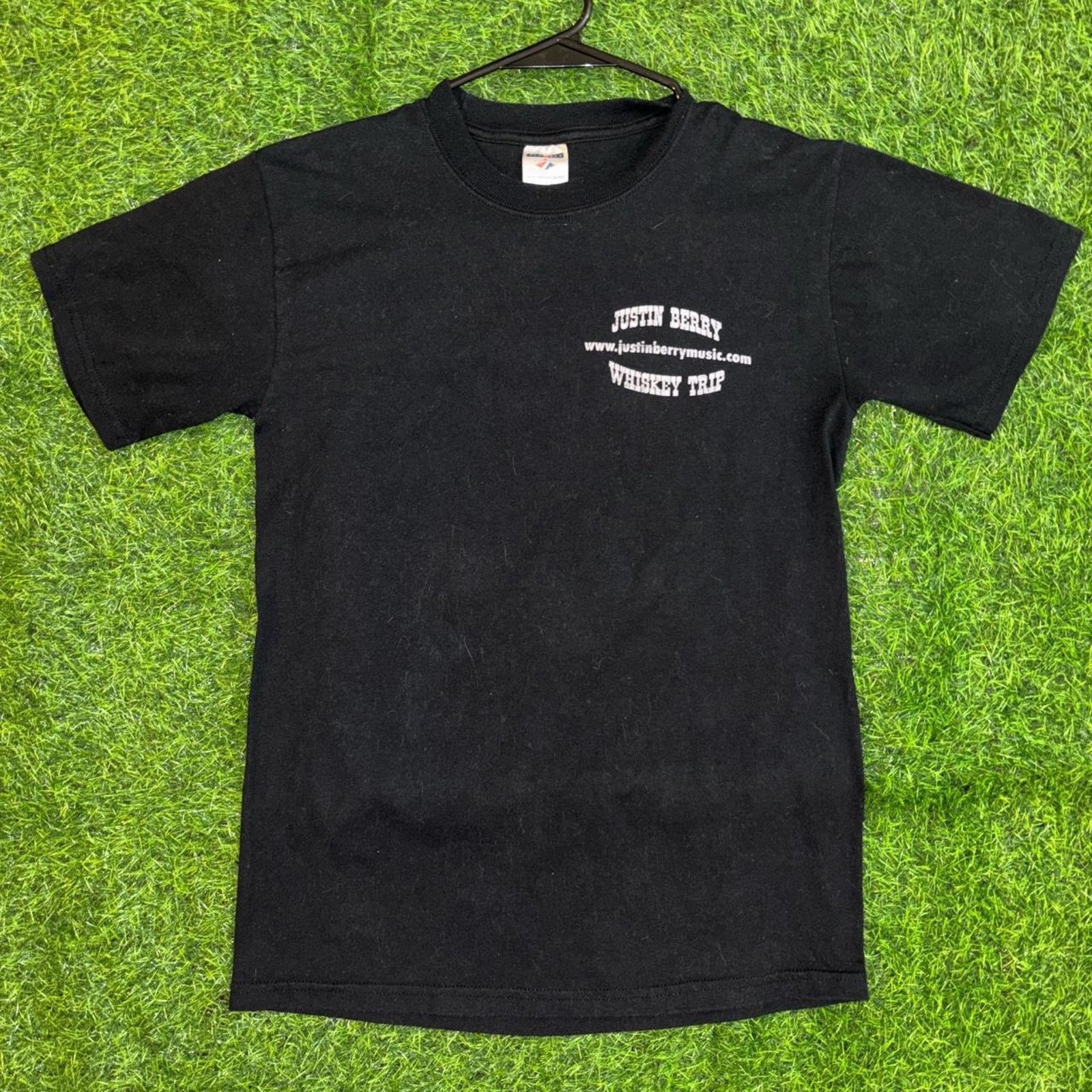 Jerzees Men's Black Justin Berry Whiskey Trip Graphic Tee Size US S / EU 44-46 / 1 - 1 Thumbnail