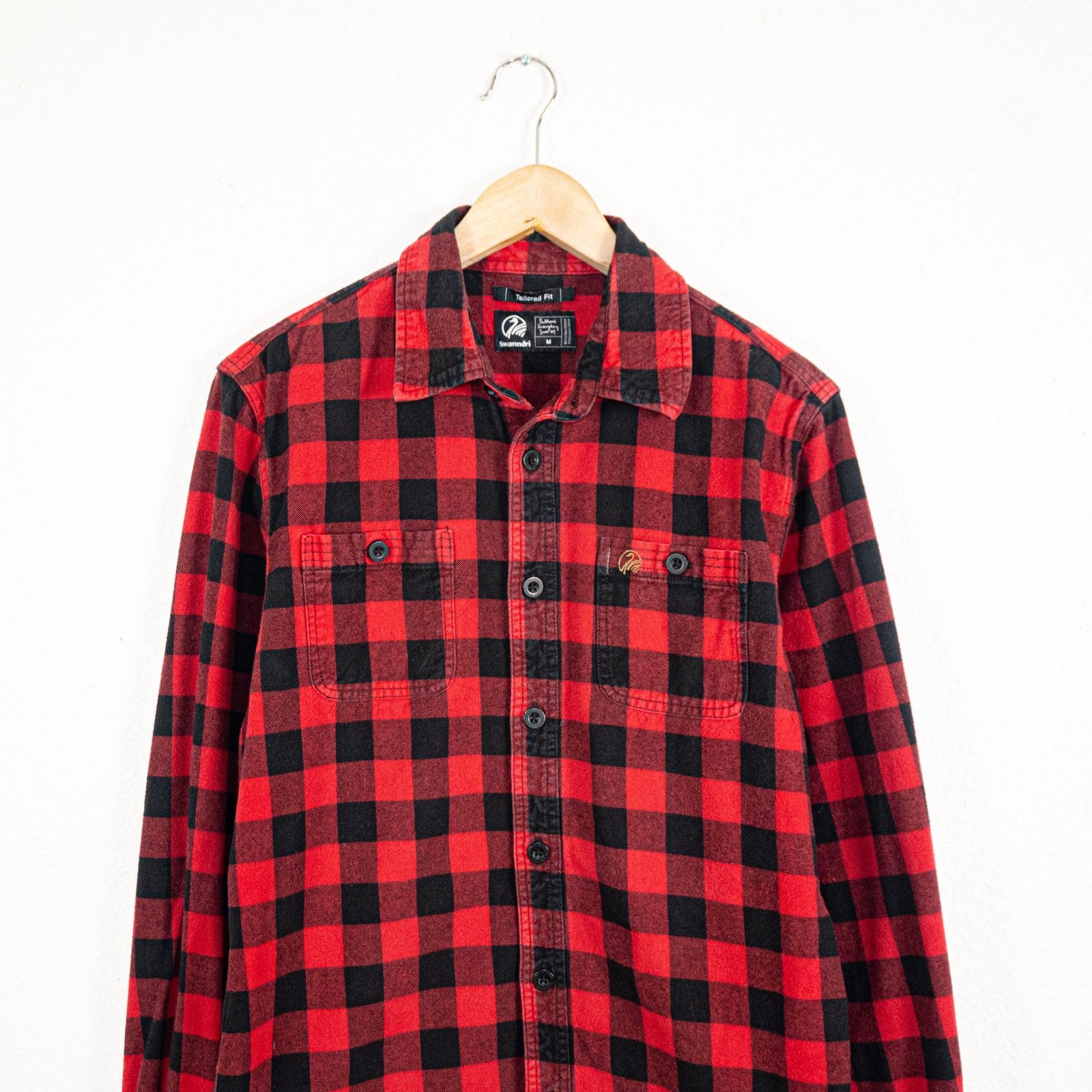 Other Swanndri Medium Tailored fit Marylebone Shirt Black Red Size US M / EU 48-50 / 2 - 2 Thumbnail