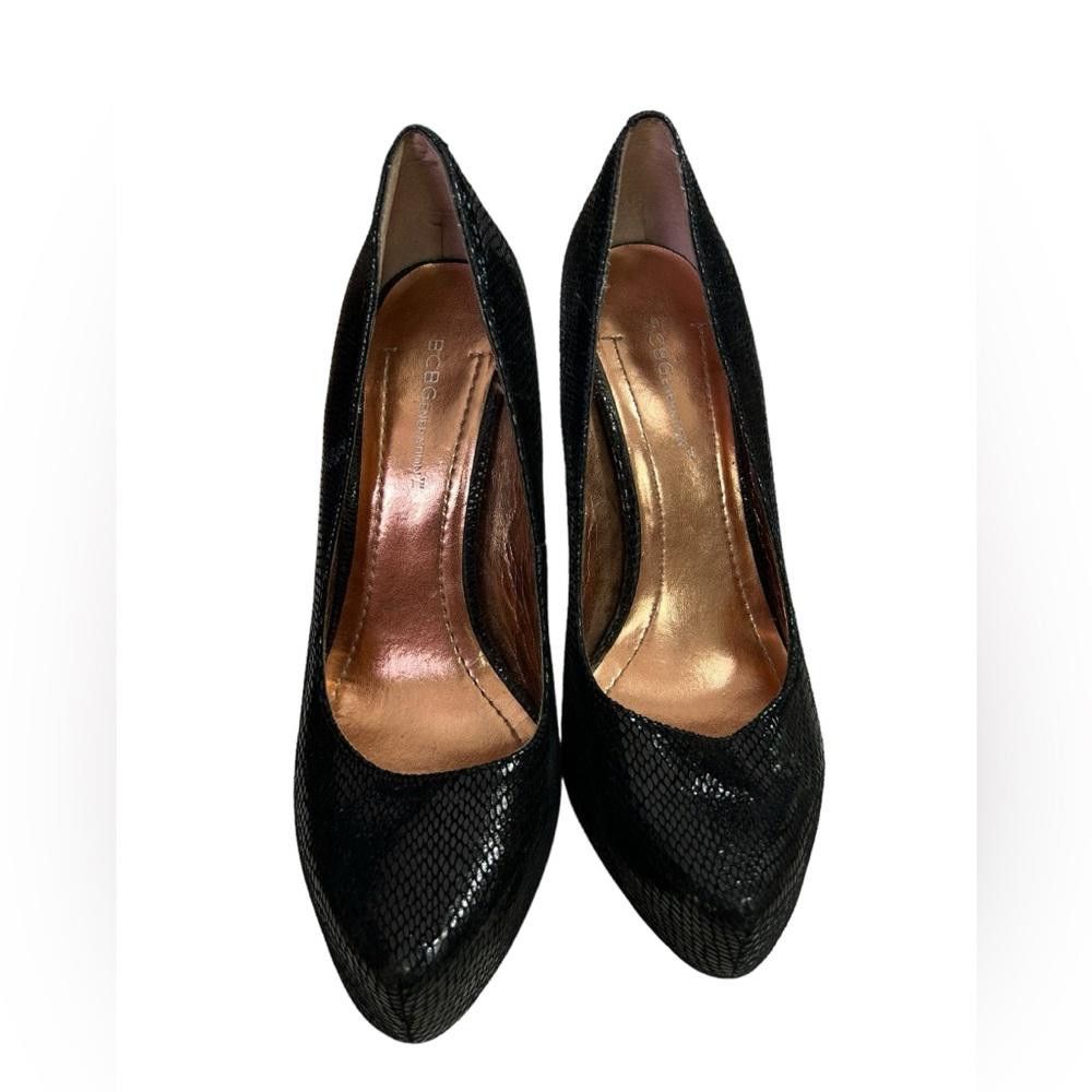 Designer BCBGeneration l Parade Snakeskin Print Leather Pumps 7.5B Size US 7.5 / IT 37.5 - 3 Thumbnail