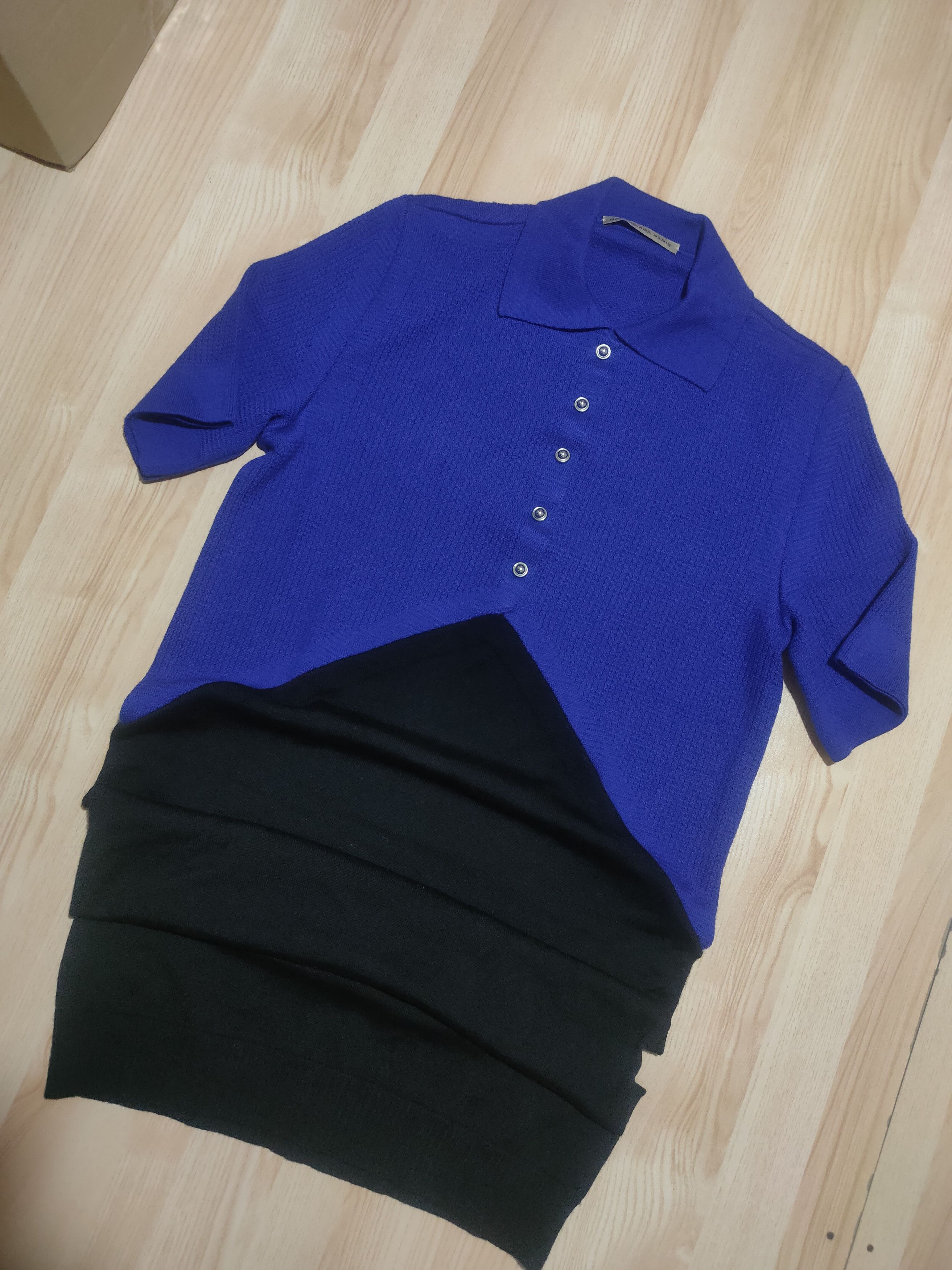 Balenciaga BALENCIAGA MONOCHROME RIB KNIT POLO DRESS Size M / US 6-8 / IT 42-44 - 3 Thumbnail