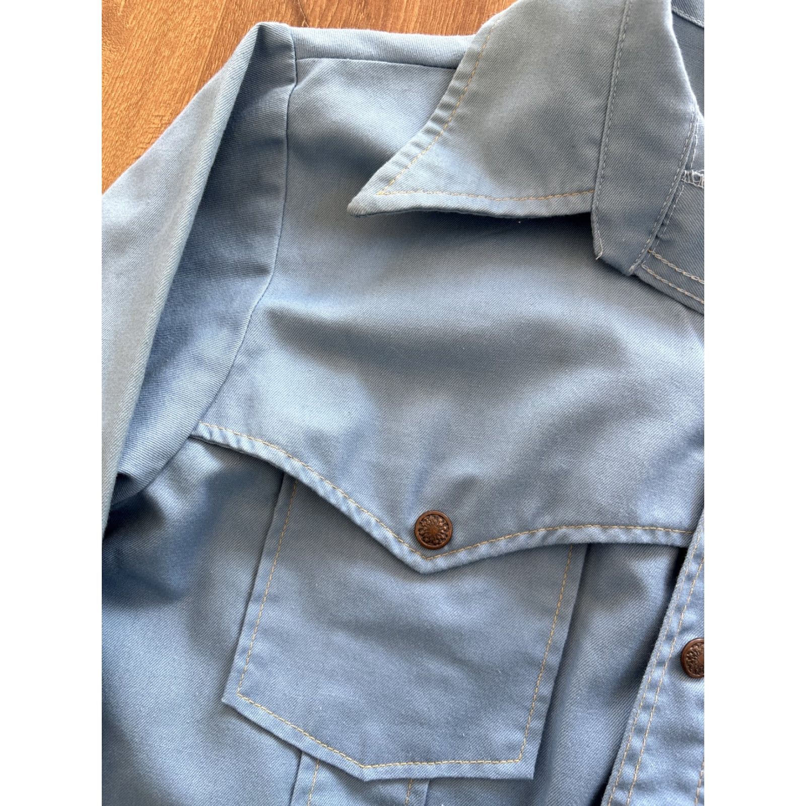 Blair VINTAGE John Blair Mens Western Rancher Suit Jeans Jacket Mens Medium Blue USA MADE Size 40R - 5 Thumbnail