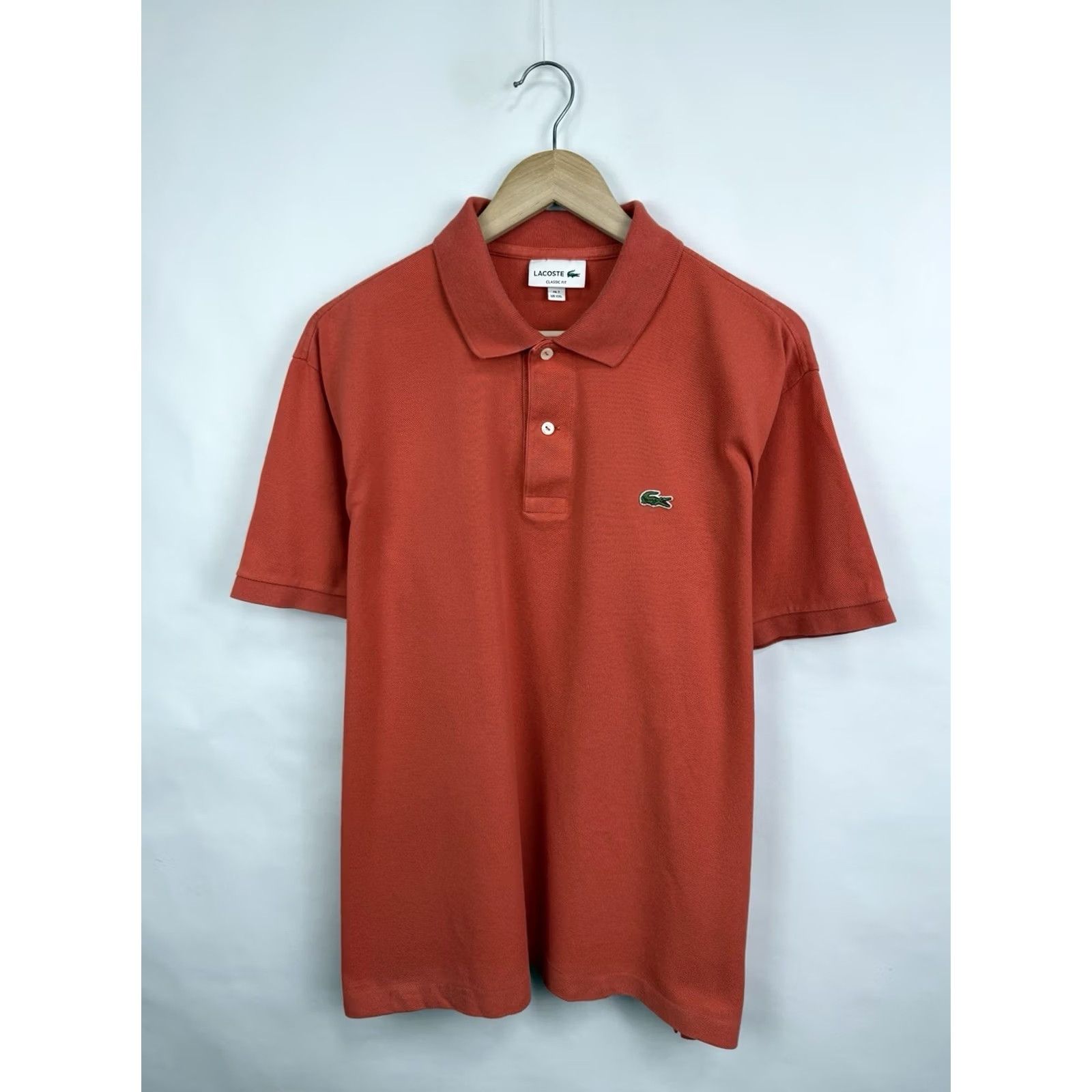 Lacoste VINTAGE Lacoste Polo T-Shirt Classic Fit Made in France Retro Size 2XL Orange Mens Size US XXL / EU 58 / 5 - 2 Thumbnail