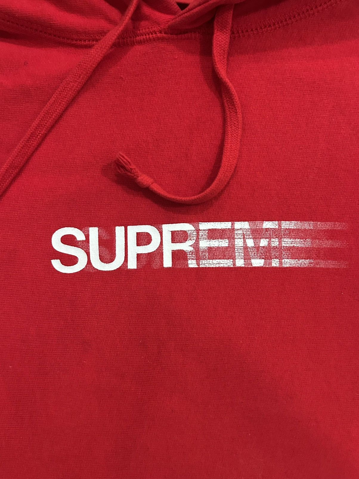 Supreme Authentic Supreme Motion Logo Hooded Sweatshirt Red Medium Size US M / EU 48-50 / 2 - 3 Thumbnail