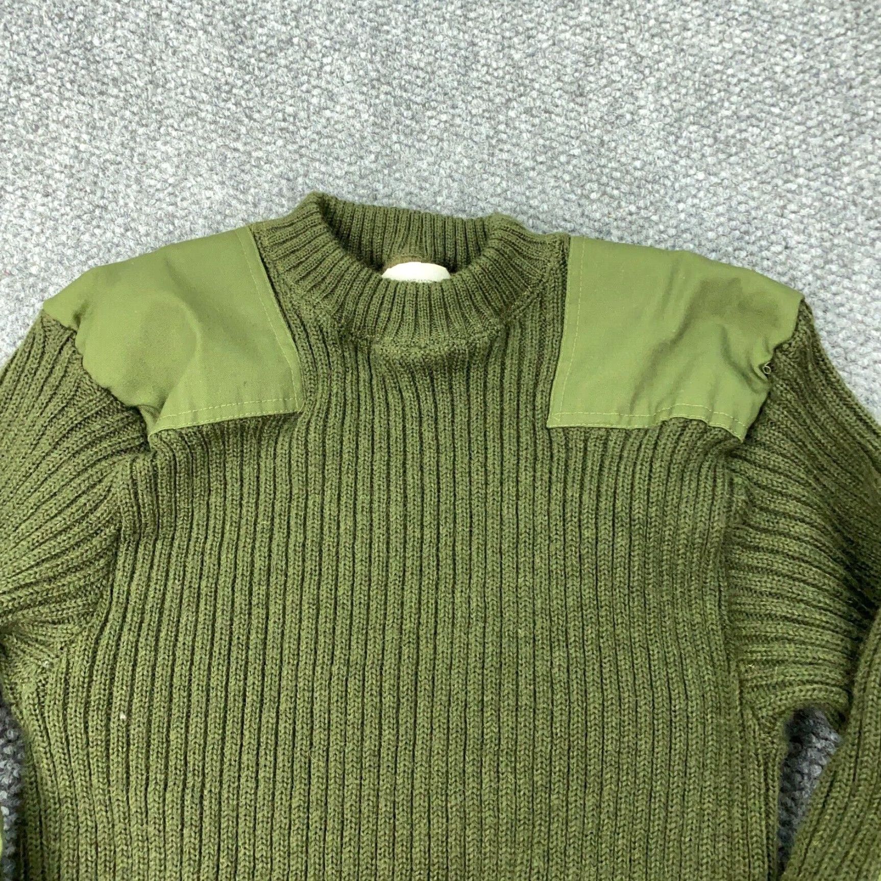 Commando VINTAGE Jack Young Wool Sweater Mens Size 42 Green Military Mock Neck Pullover Size US XL / EU 56 / 4 - 2 Thumbnail