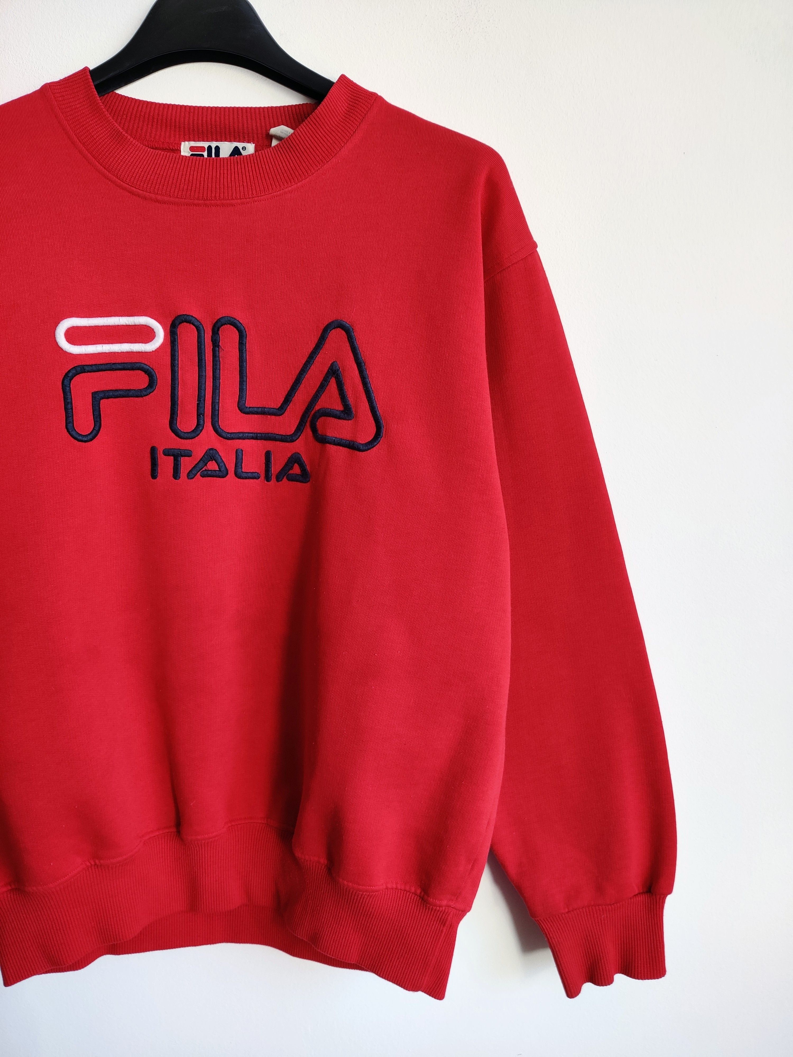 Fila Vintage Fila sweatshirt big logo red 90s Size US S / EU 44-46 / 1 - 5 Thumbnail