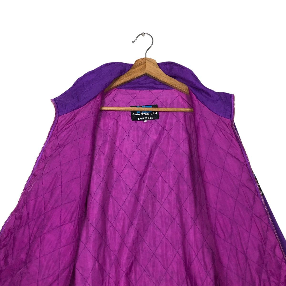 Japanese Brand 📌Vintage Bomber Jacket Rich Purple HIII Fresh Nysc Usa Size US L / EU 52-54 / 3 - 15 Thumbnail