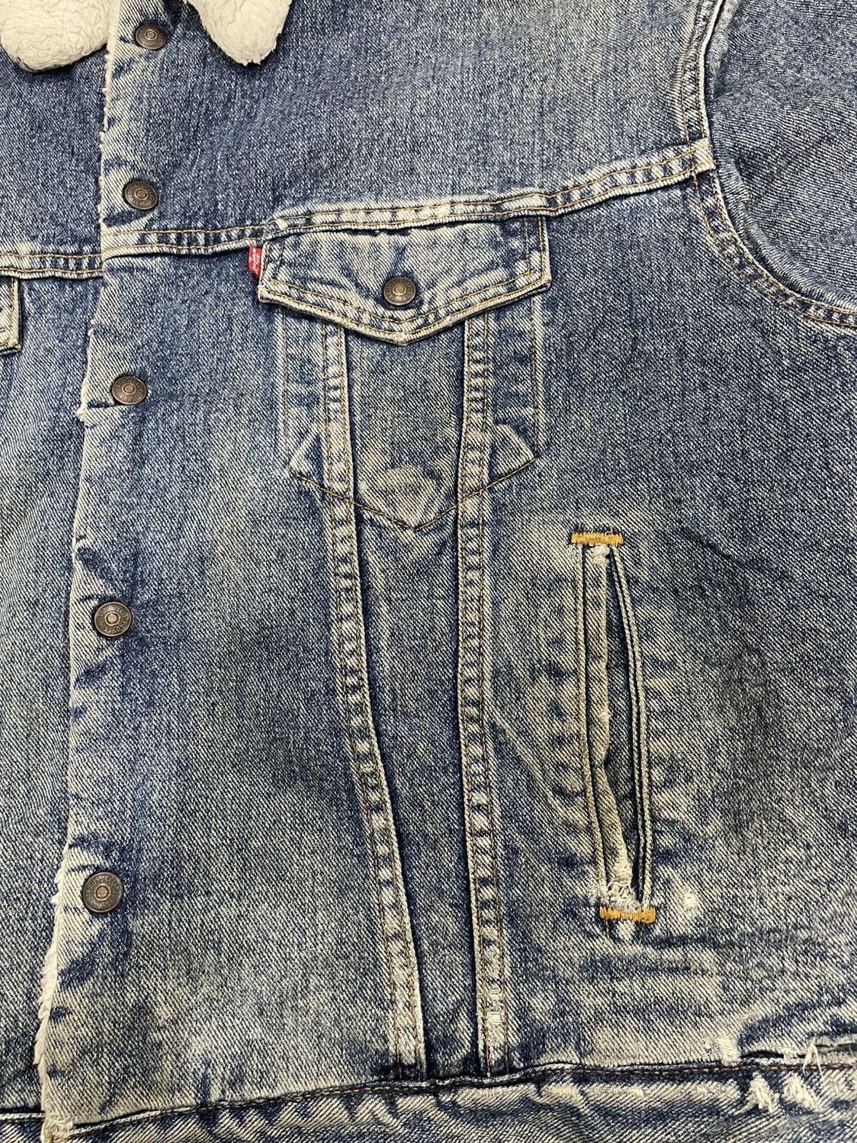 Levi's × Levi's Vintage Clothing × POST ARCHIVE FACTION (PAF) Vintage Levi’s Denim Sherpa Lined Trucker Jacket Size US L / EU 52-54 / 3 - 6 Thumbnail