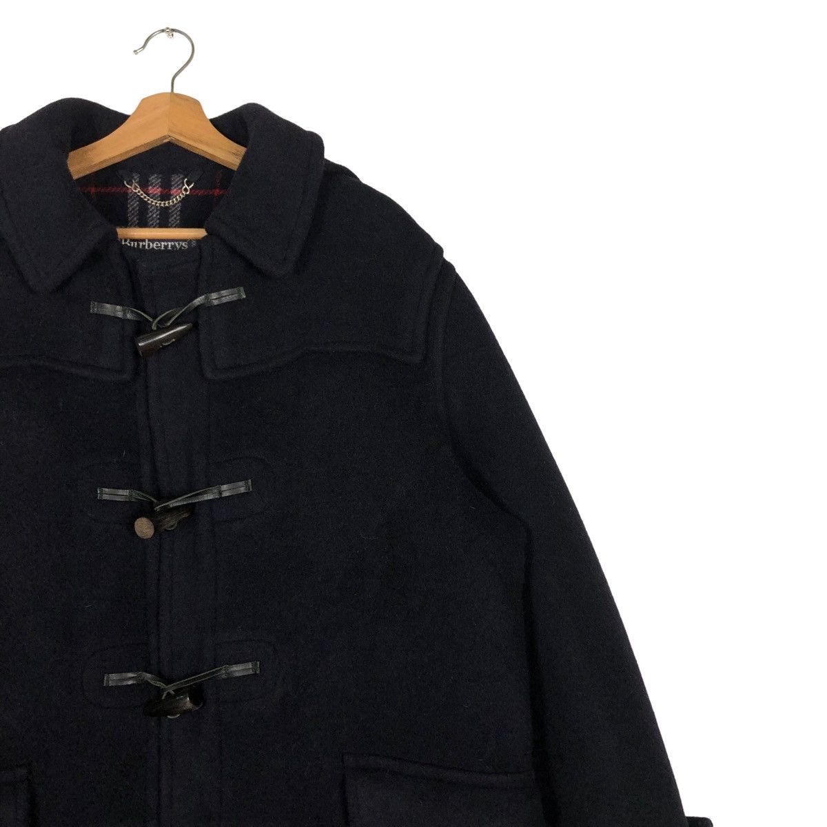 Burberry 🌺VINTAGE BURBERRY MADE IN ENGLAND WOOL DUFFLE LONG JACKET Size US L / EU 52-54 / 3 - 6 Thumbnail