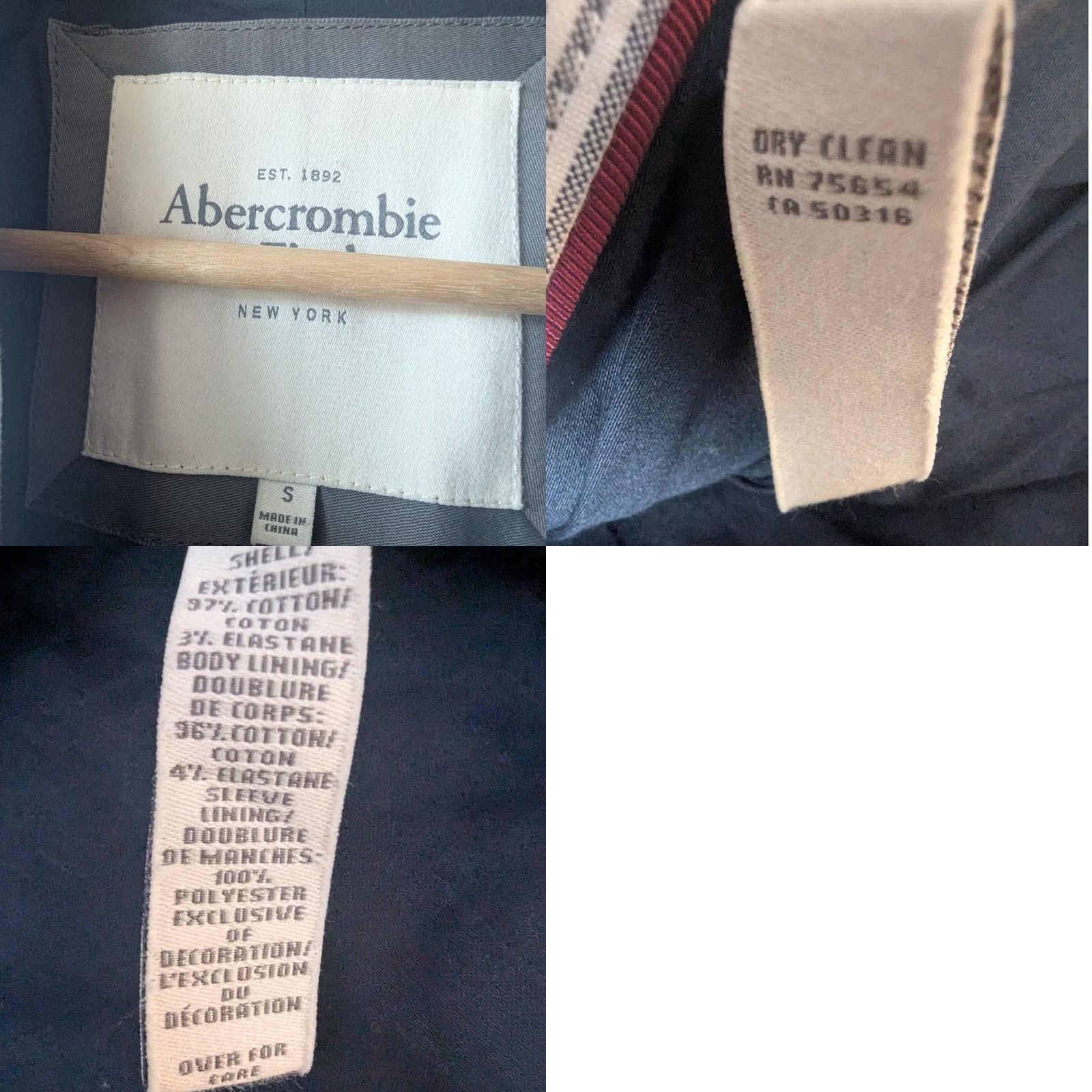 Abercrombie & Fitch Abercrombie & Fitch Blue White Pinstripe Crest Blazer Jacket Women S Notch Lapel Two-Button Front Casual Workwear Size S / US 4 / IT 40 - 8 Thumbnail