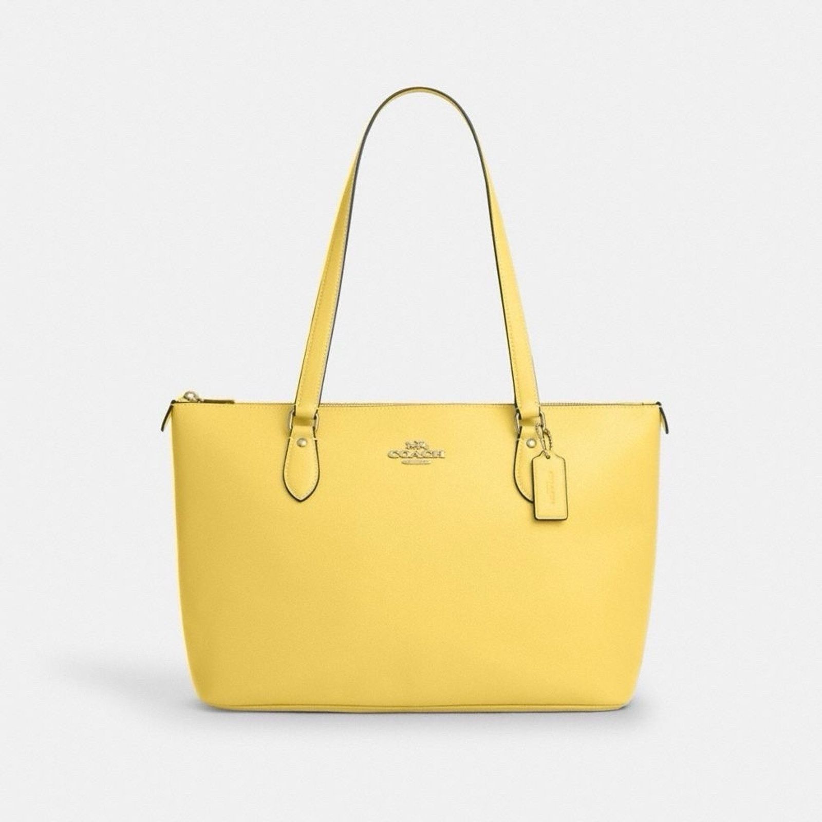 Coach NWT Coach Leather Gallery Tote Bag Leather Yellow cv402 Size ONE SIZE - 5 Thumbnail